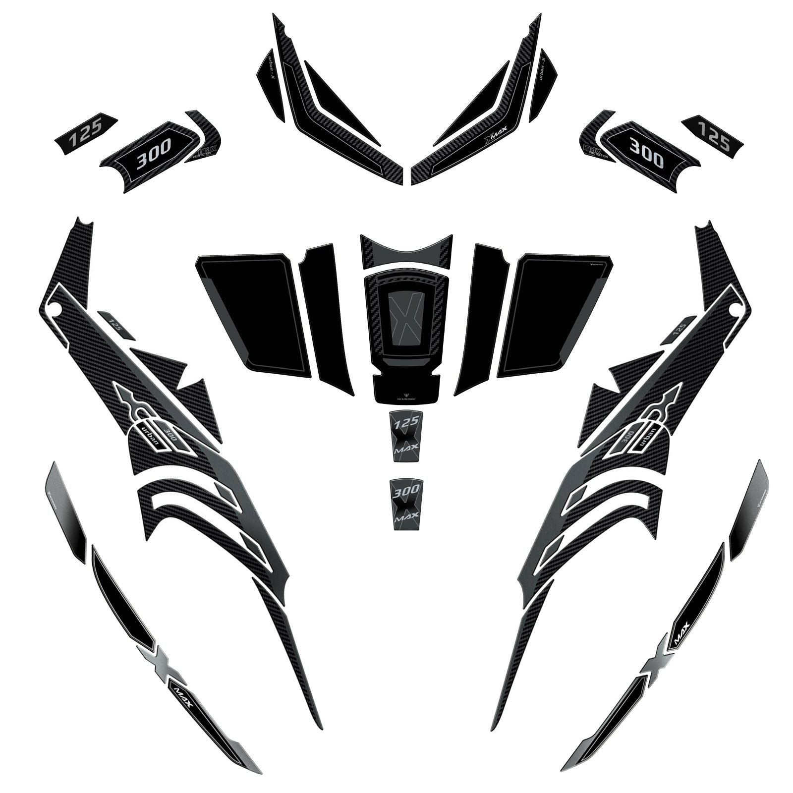 Resin Bike Kit Tank Full Motorcycle Stickers 3D Compatible | Yamaha Xmax 300/125 2021>2026