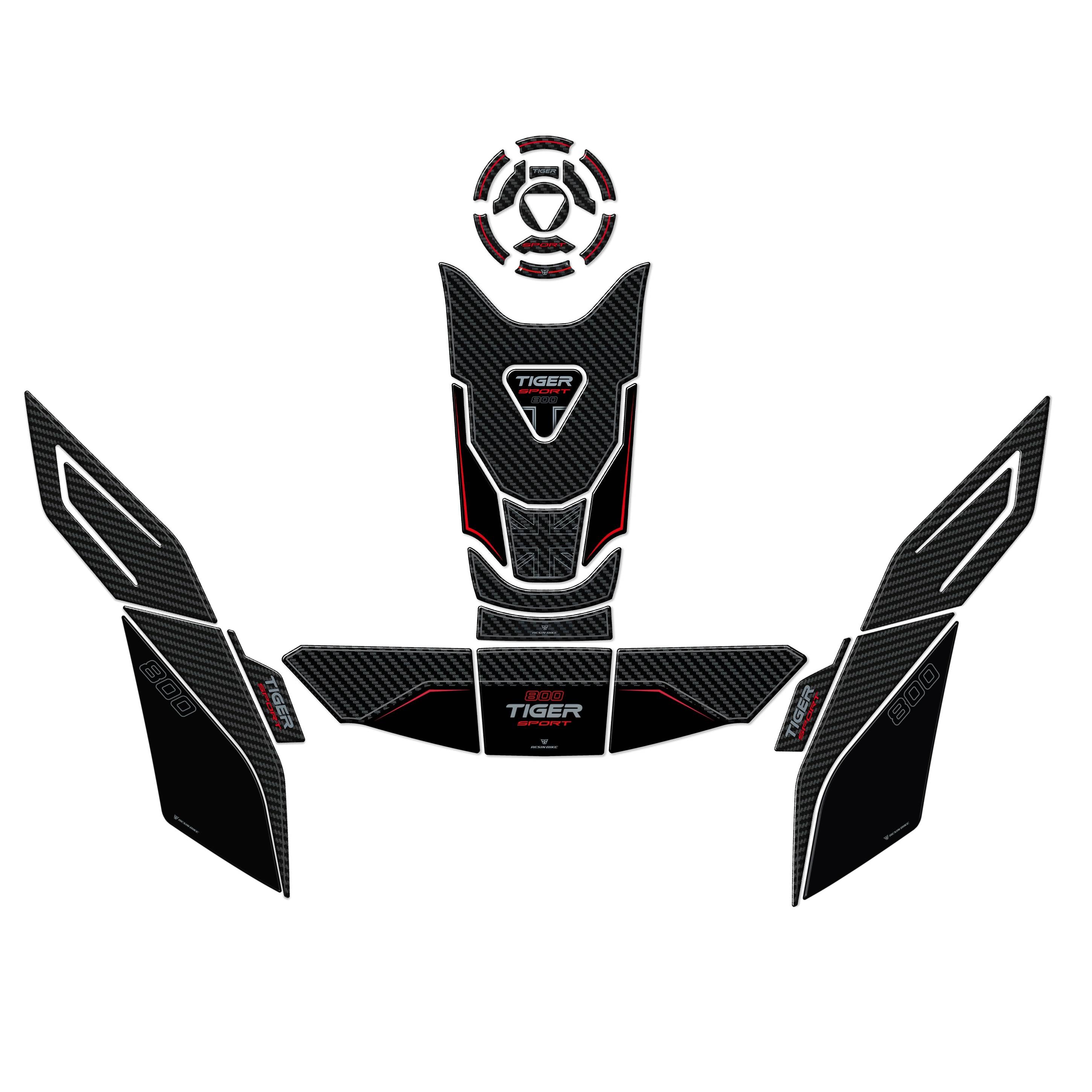 Resin Bike Kit Tank Basic Motorcycle Stickers 3D Compatible | Triumph Tiger Sport 800 2025>2026