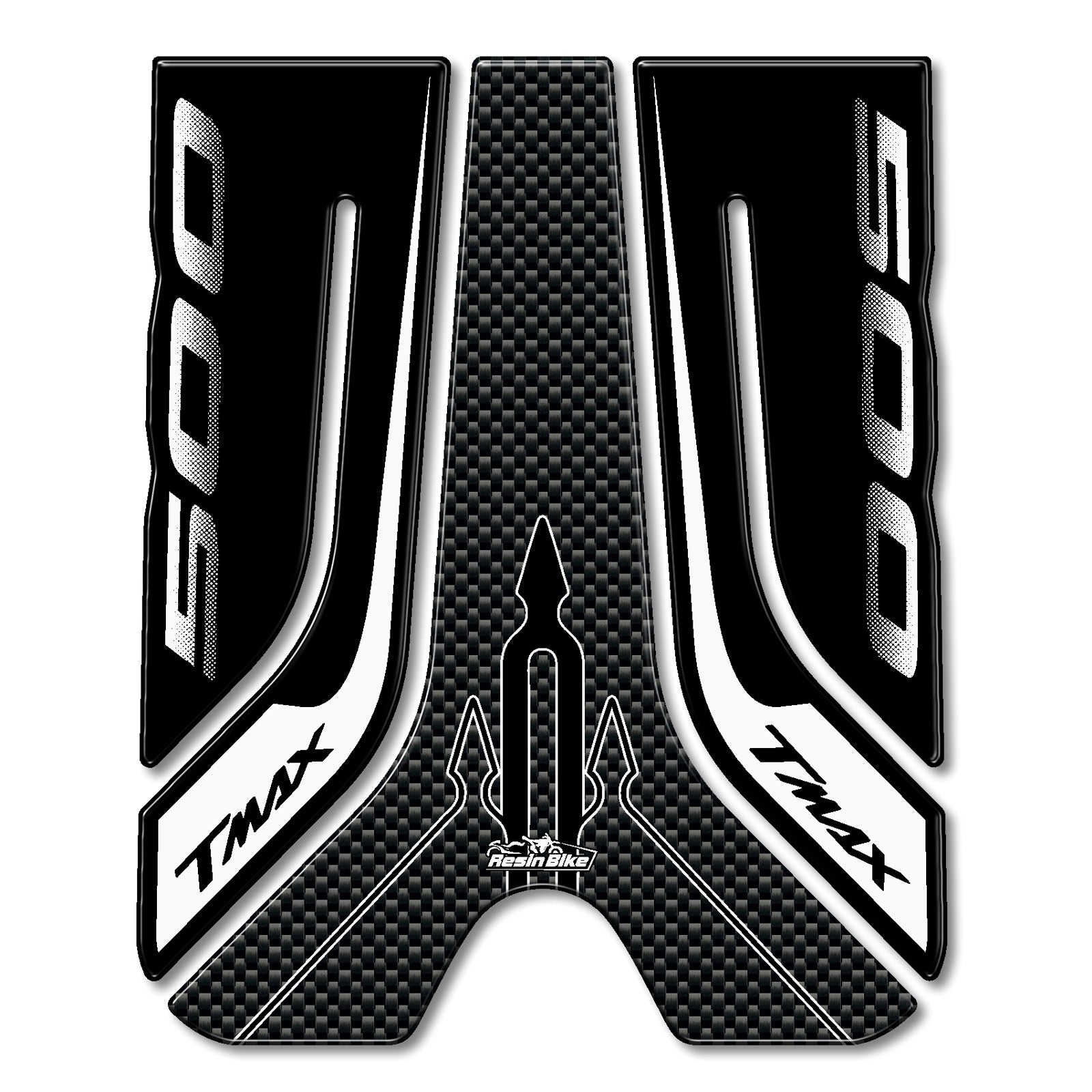 Resin Bike 3D Motorcycle Stickers - Footboard | Yamaha TMAX 500 2001>2007 RB-BS868160 - Pyramid Motorcycle Accessories