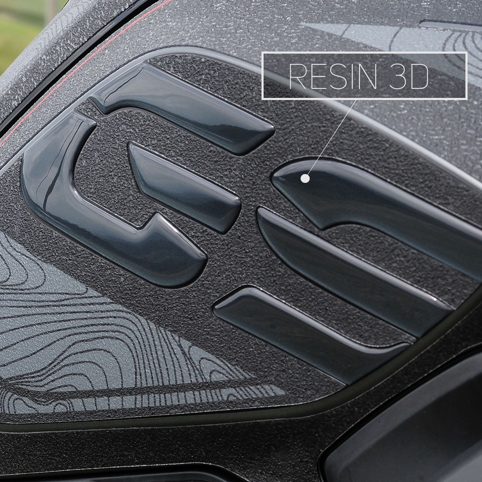 Resin Bike Rough Crystal Graphic Kit Triple Black Full Tank Grip | BMW R 1250 GS 2021>2024