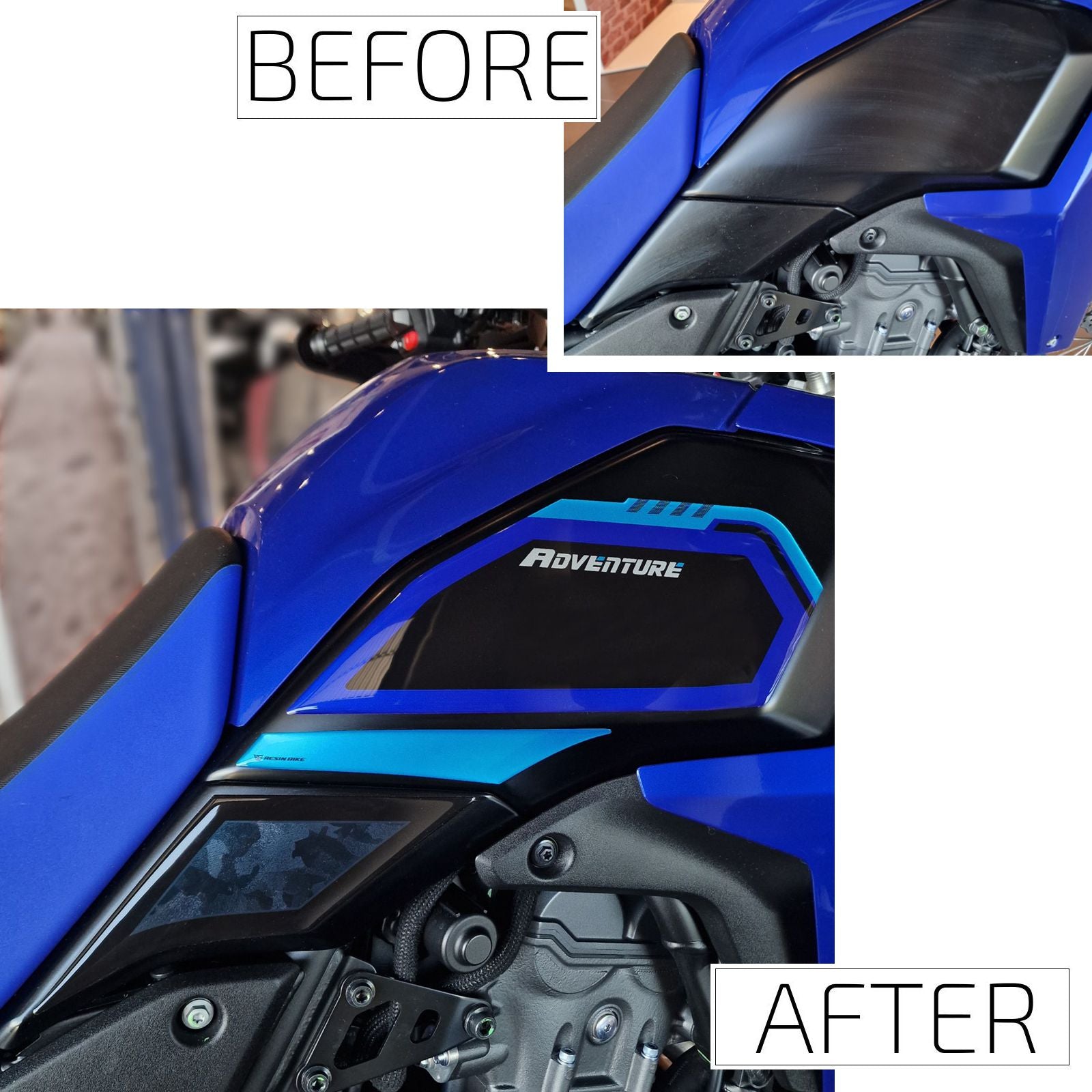 Resin Bike Motorcycle Stickers 3D Compatible Tank Side | Yamaha Tenere 700 2025>2026 RB-1000827200002