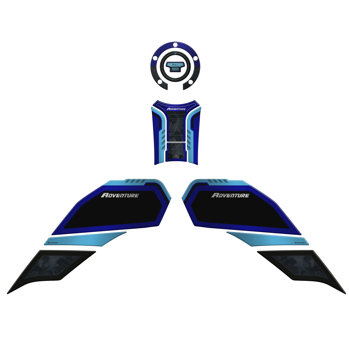Resin Bike Kit Tank Basic Motorcycle Sticker 3D Compatible | Yamaha Tenere 700 2025>2026