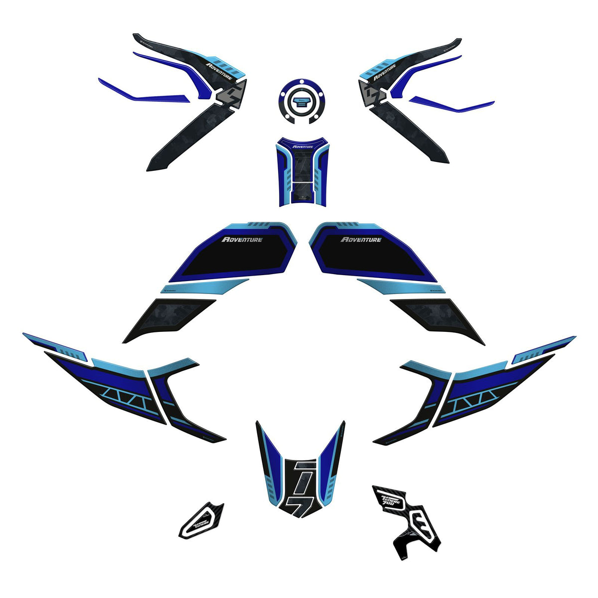 Resin Bike Kit Tank Full Motorcycle Stickers 3D Compatible | Yamaha Tenere 700 2025>2026
