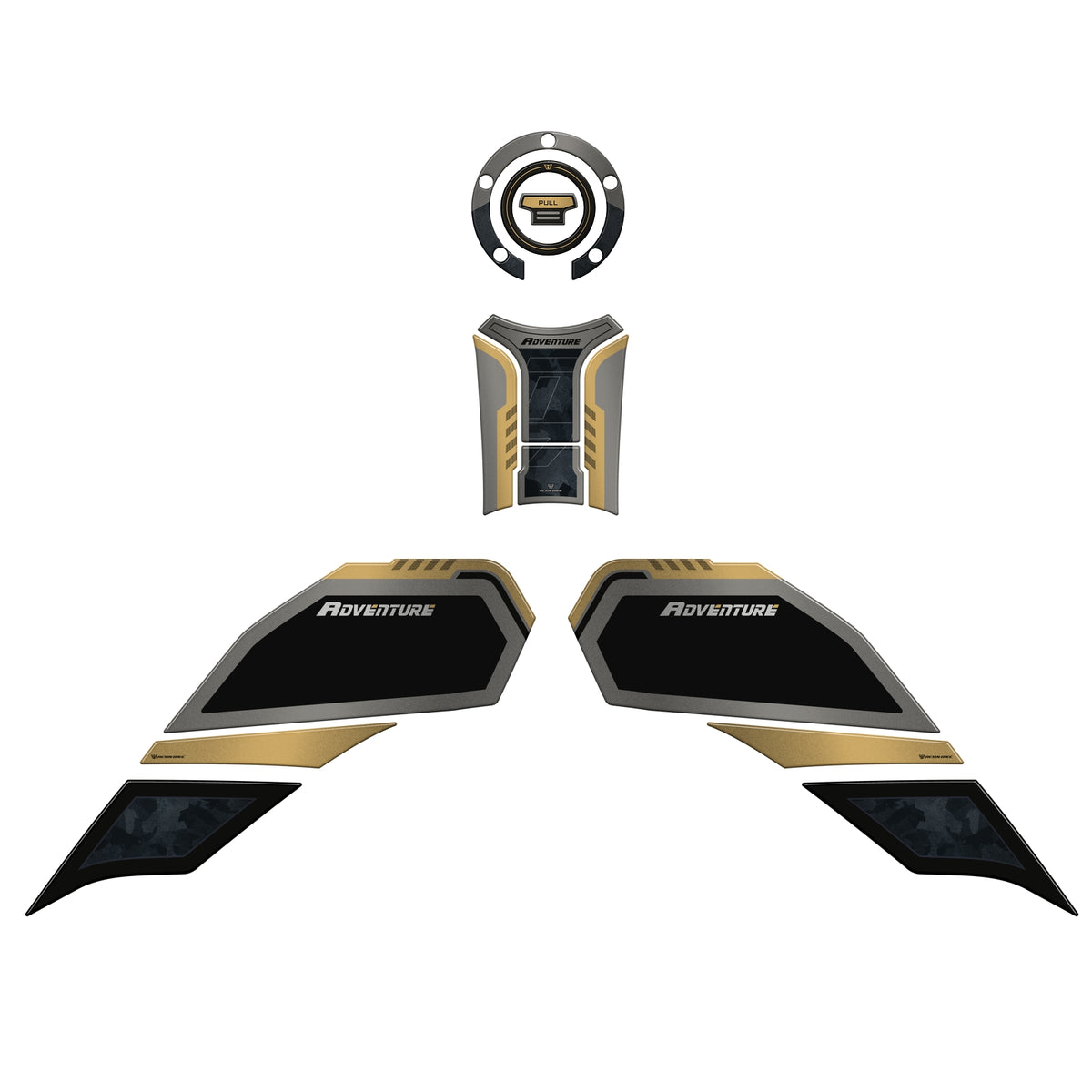 Resin Bike Kit Tank Basic Stickers 3D Compatible | Yamaha Tenere 700 2025>2026