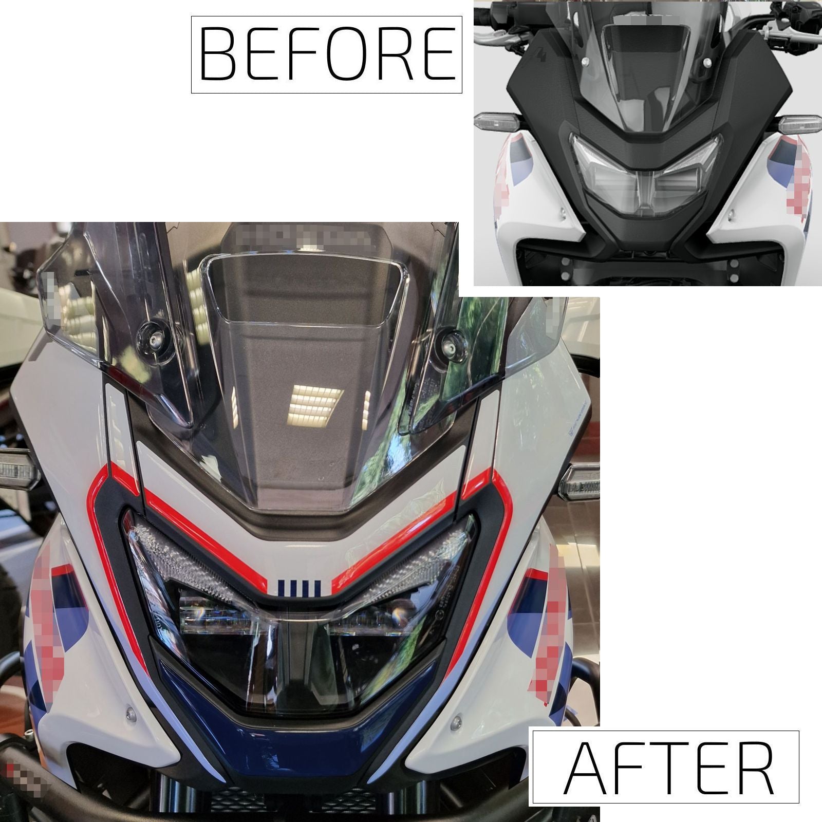 Resin Bike Motorcycle Stickers 3D Compatible Headlamp | Honda Transalp Xl 750