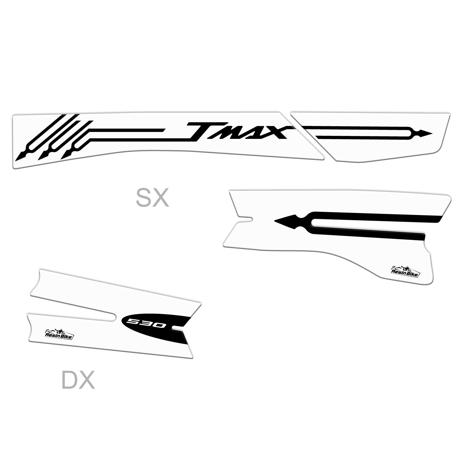 Resin Bike 3D Motorcycle Stickers - Swingarm | Yamaha TMAX 530 2012>2016 RB-B64791W7 - Pyramid Motorcycle Accessories