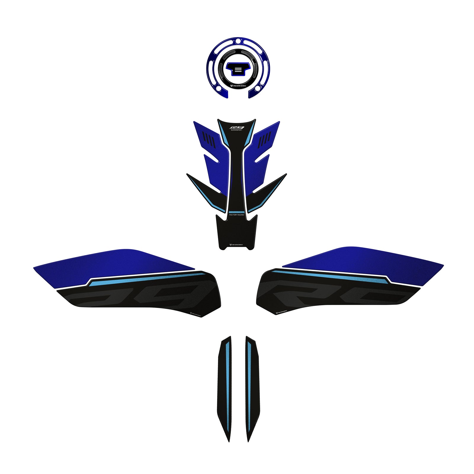Resin Bike Kit Tank Basic Motorcycle Stickers 3D Compatible | Yamaha YZF R9 2025>2026
