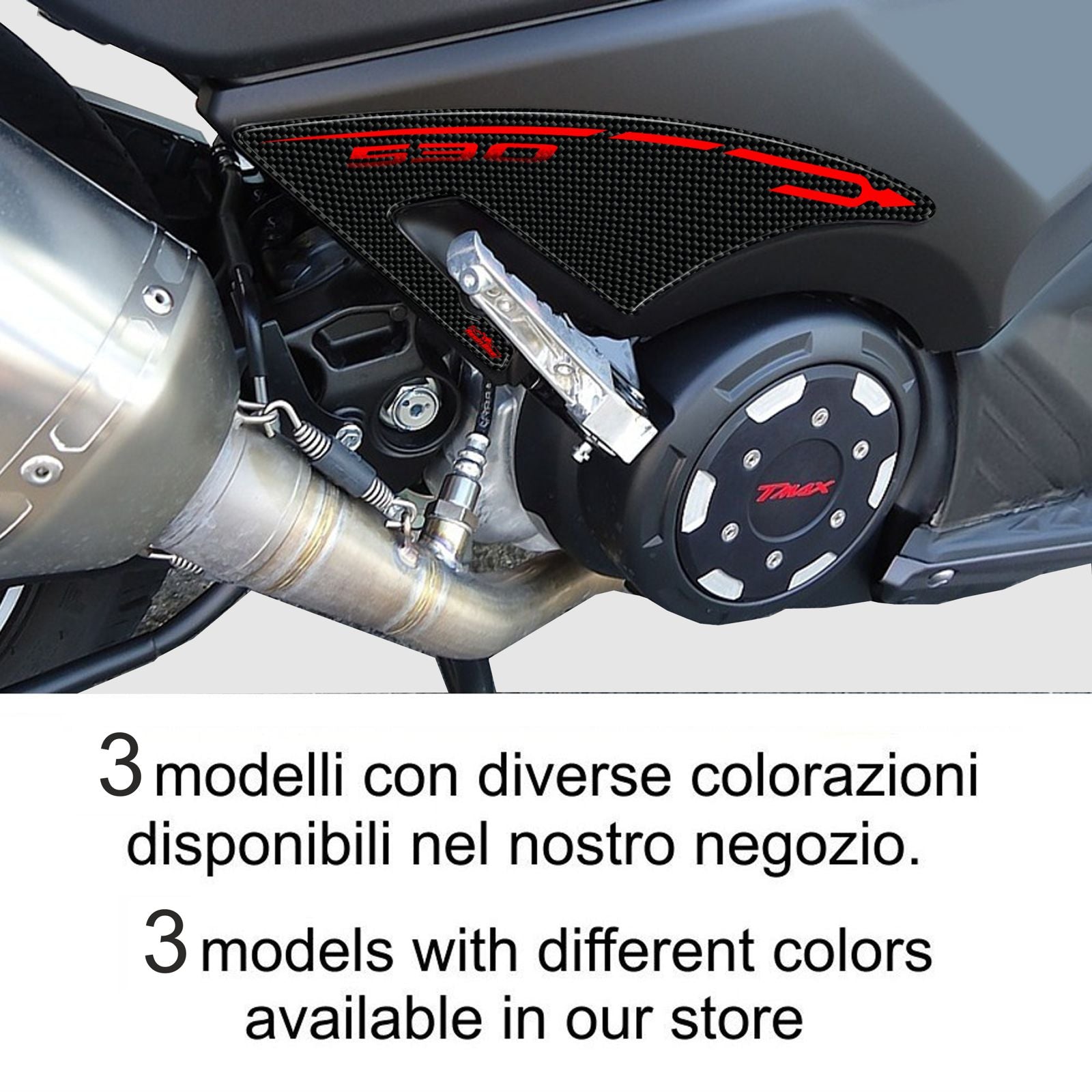 Resin Bike 3D Motorcycle Stickers - Side Panels | Yamaha TMAX 530 2012>2016 - Pyramid Motorcycle Accessories