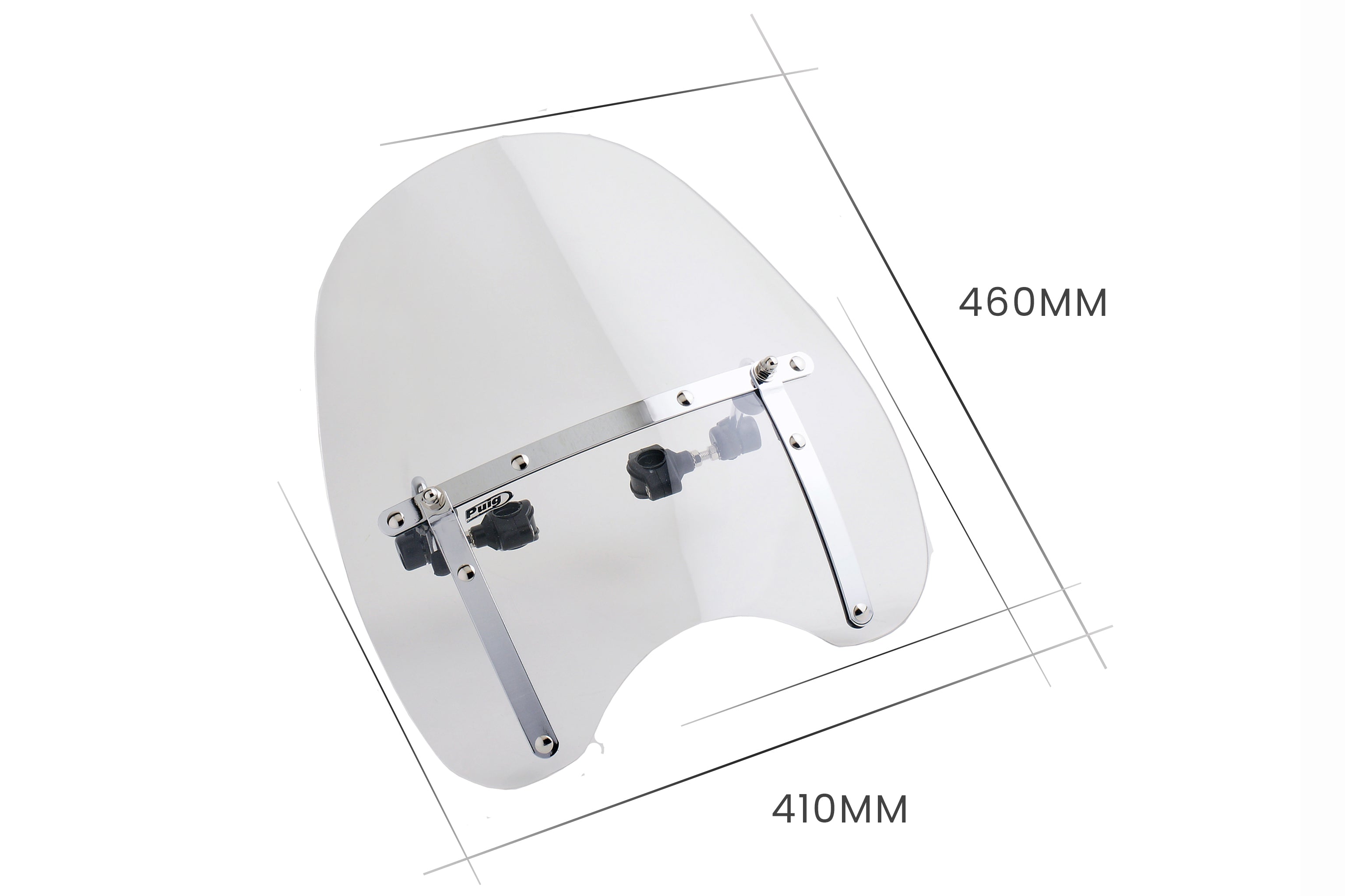 Puig Daytona 4 Universal Handlebar Mounted Screen | Clear - Pyramid Motorcycle Accessories