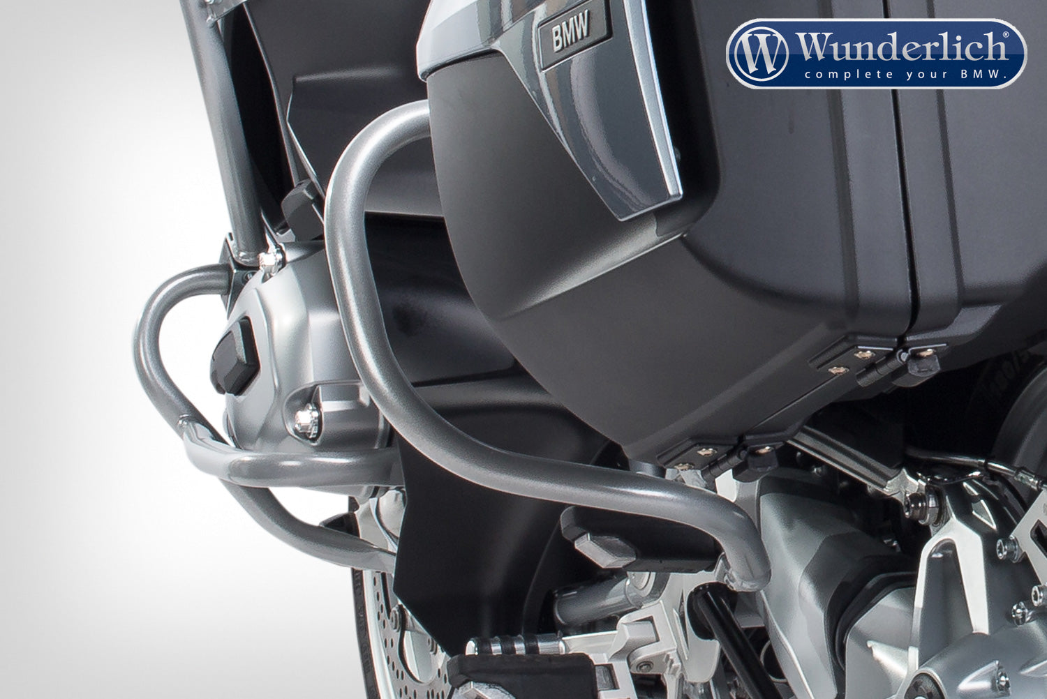 Wunderlich Case Protection Bar | Silver | BMW R 1250 RT 2019>2025 - Pyramid Motorcycle Accessories