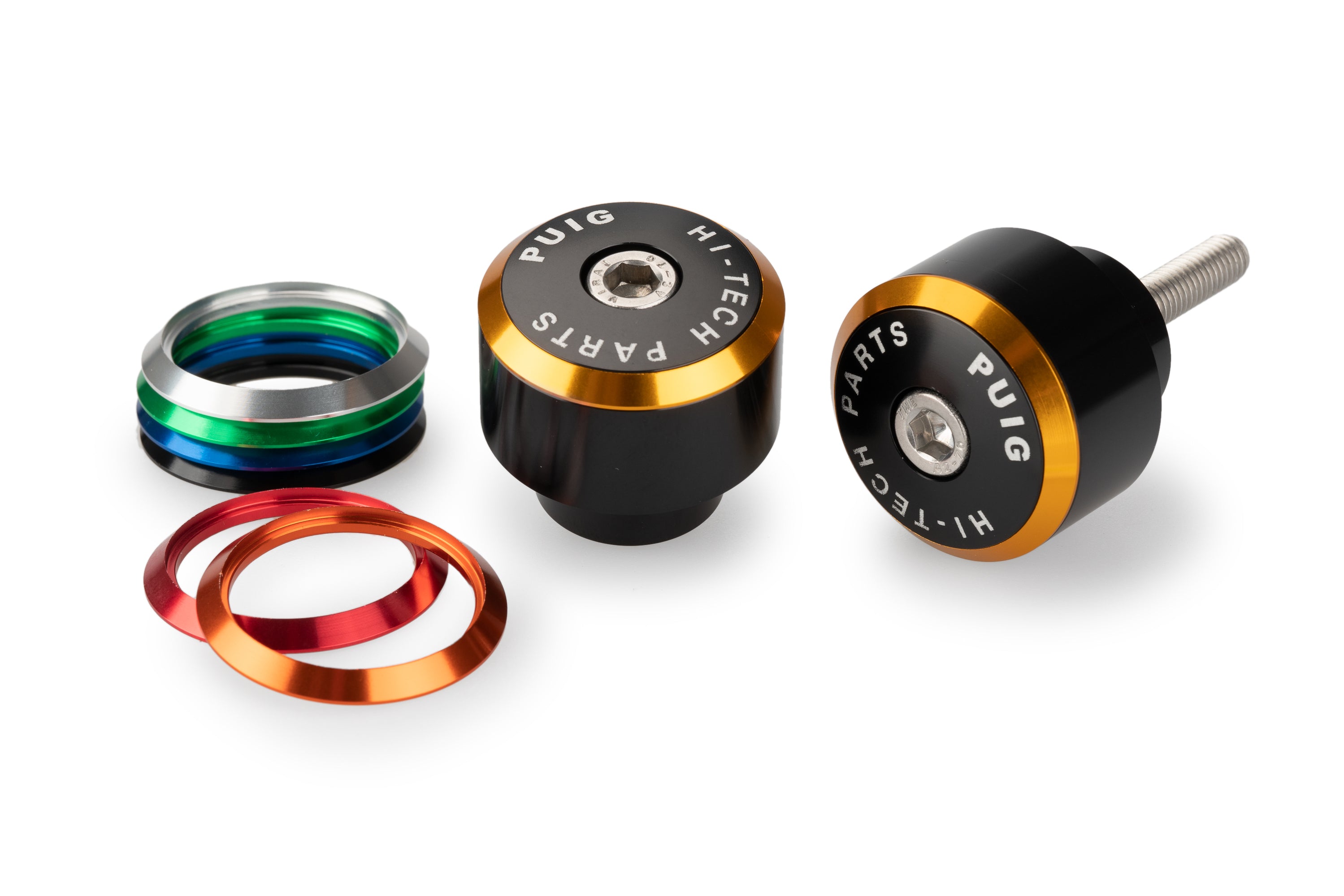 Puig Balance Bar Ends | Black w/ Coloured Rings | Fits Various Honda Models - Pyramid Motorcycle Accessories