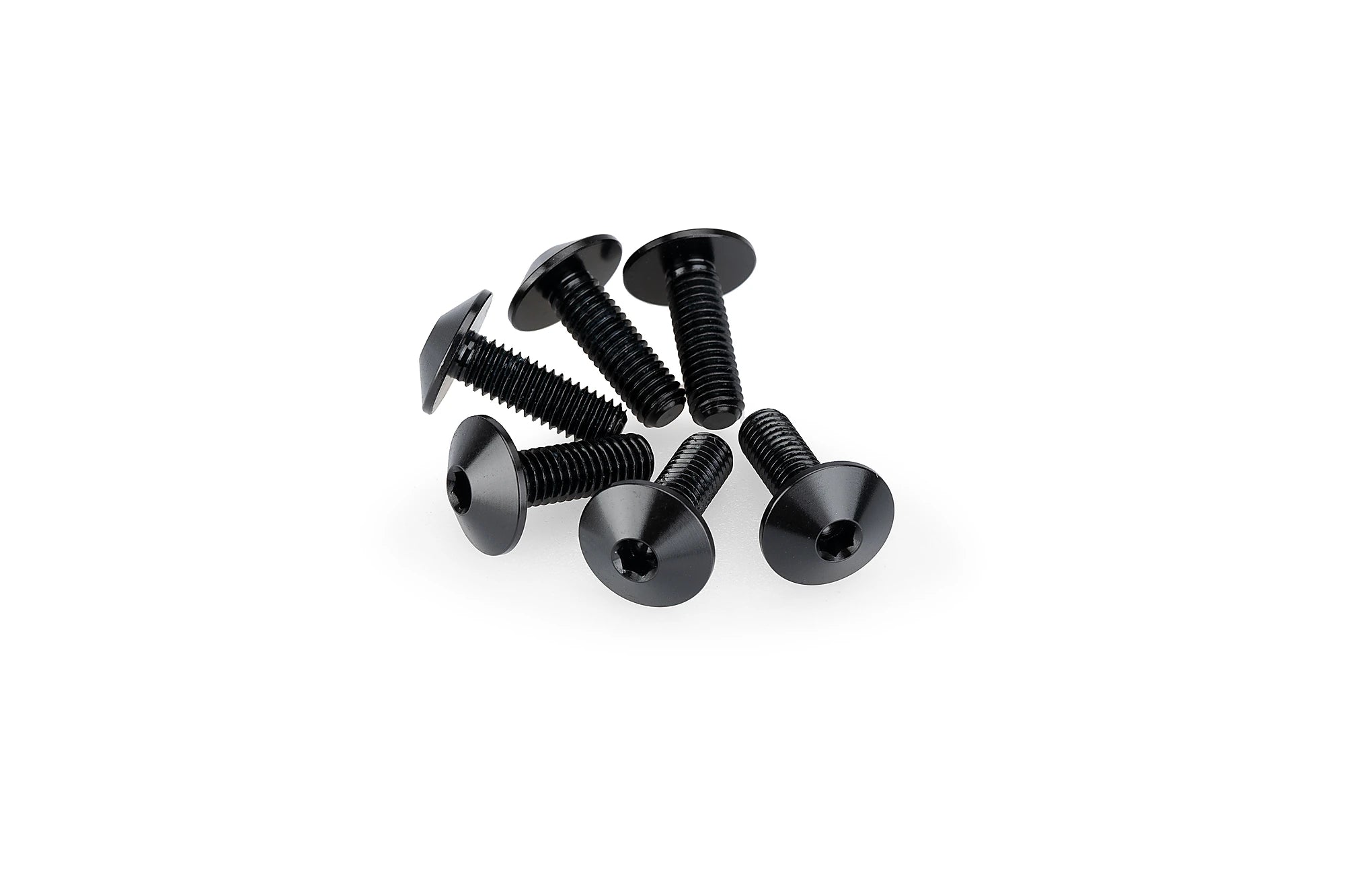 Puig M5x15 Screen Screws 6 Pack - 11.8mm Head | Black - Pyramid Motorcycle Accessories