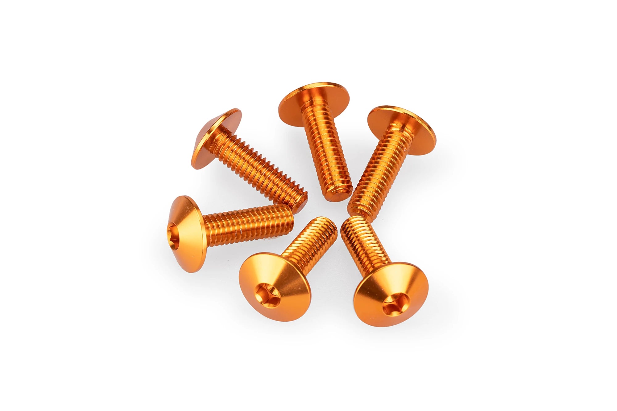 Puig M6x20 Screen Screws 6 Pack - 13.9mm Head | Orange - Pyramid Motorcycle Accessories