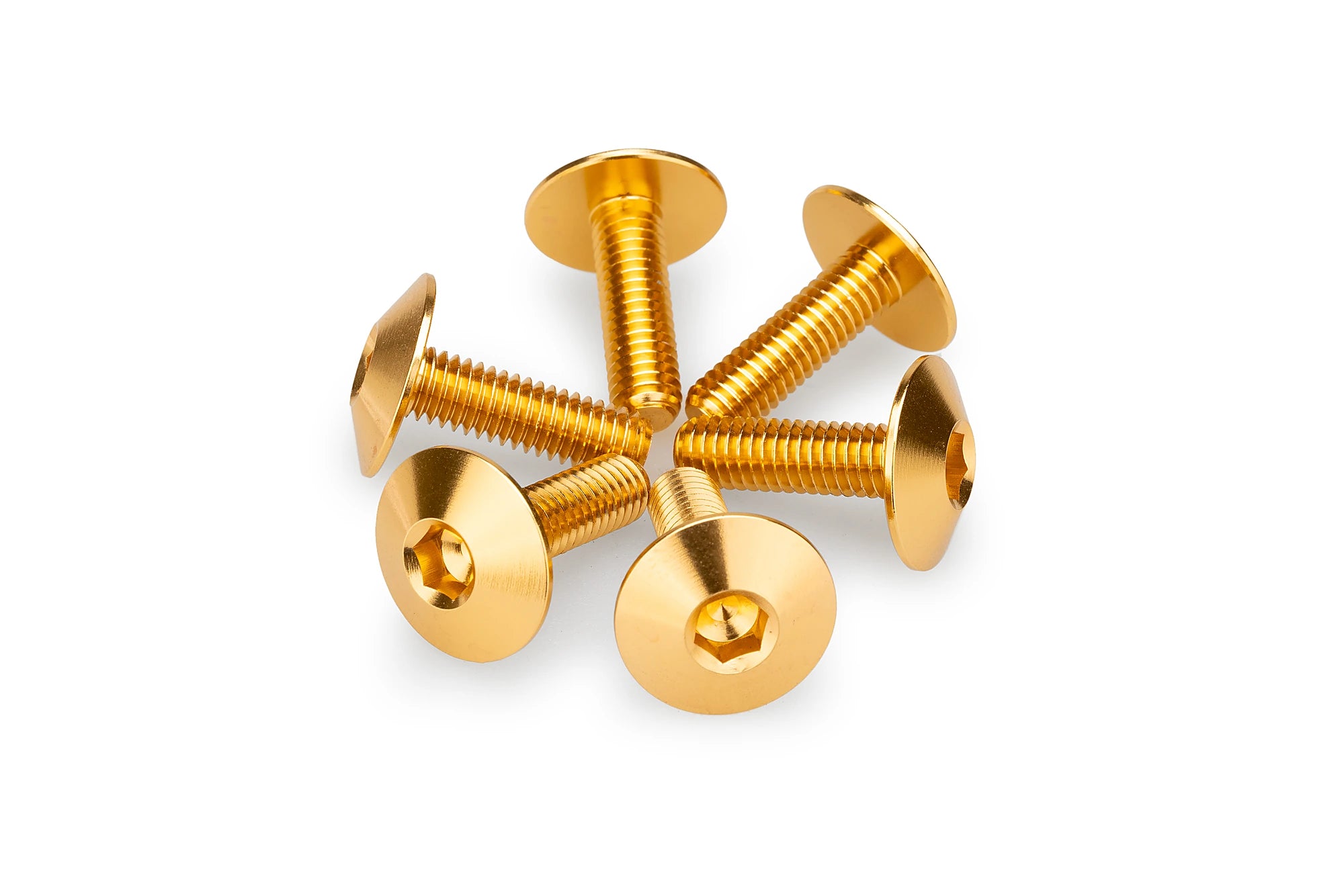 Puig M6x20 Screen Screws 6 Pack - 16.8mm Head | Gold - Pyramid Motorcycle Accessories