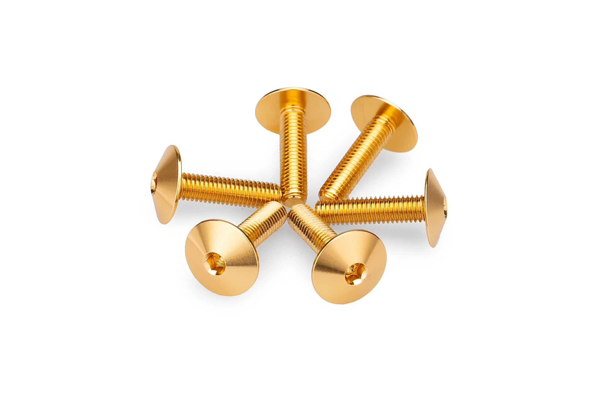 Puig M5x20 Screen Screws 6 Pack - 13.9mm Head | Gold - Pyramid Motorcycle Accessories
