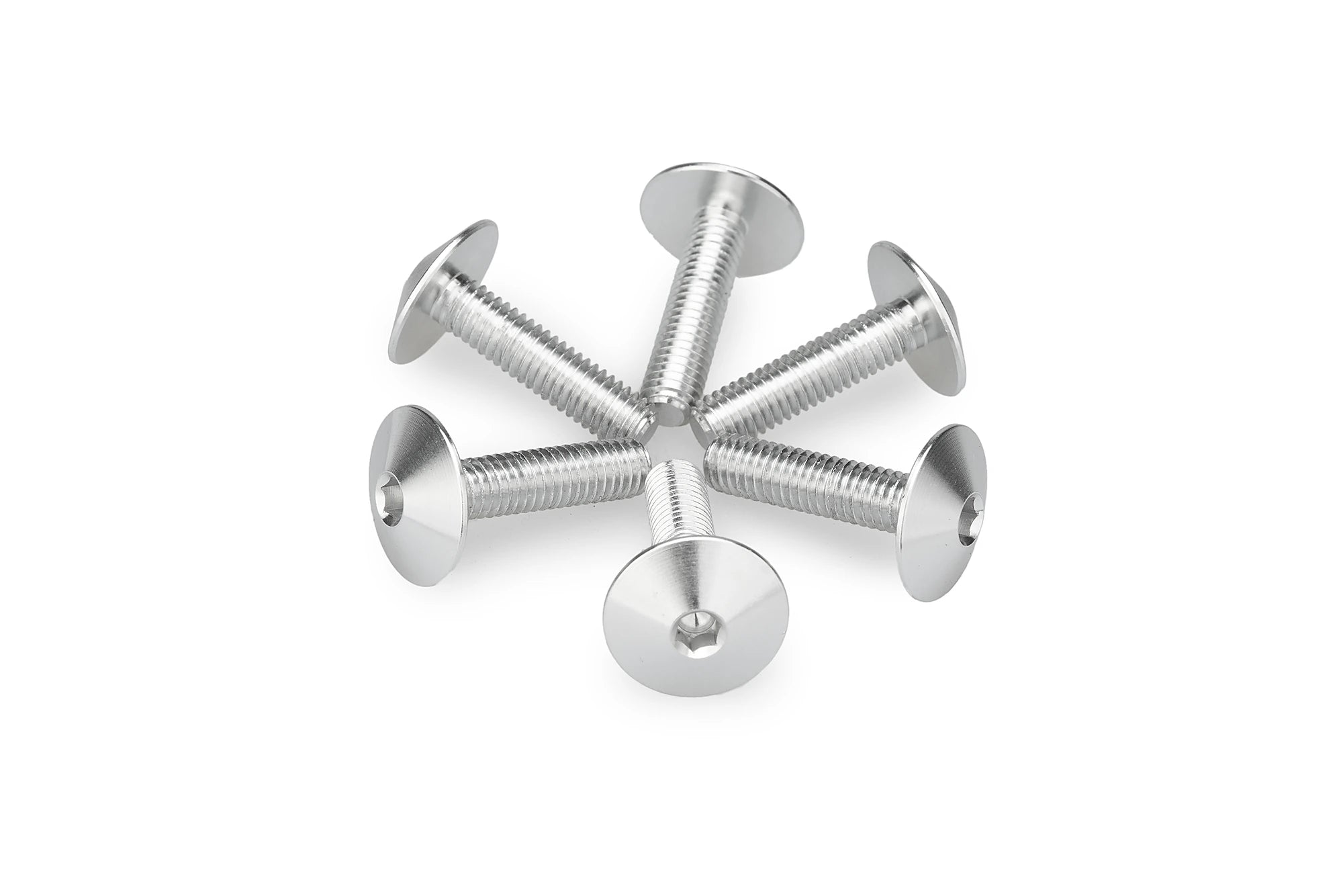 Puig M5x20 Screen Screws 6 Pack - 13.9mm Head | Silver - Pyramid Motorcycle Accessories