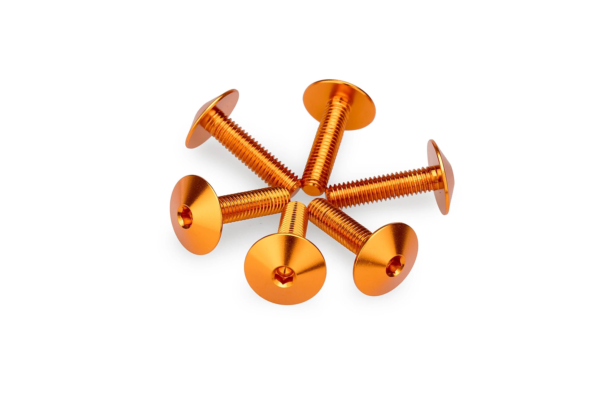 Puig M5x20 Screen Screws 6 Pack - 13.9mm Head | Orange - Pyramid Motorcycle Accessories