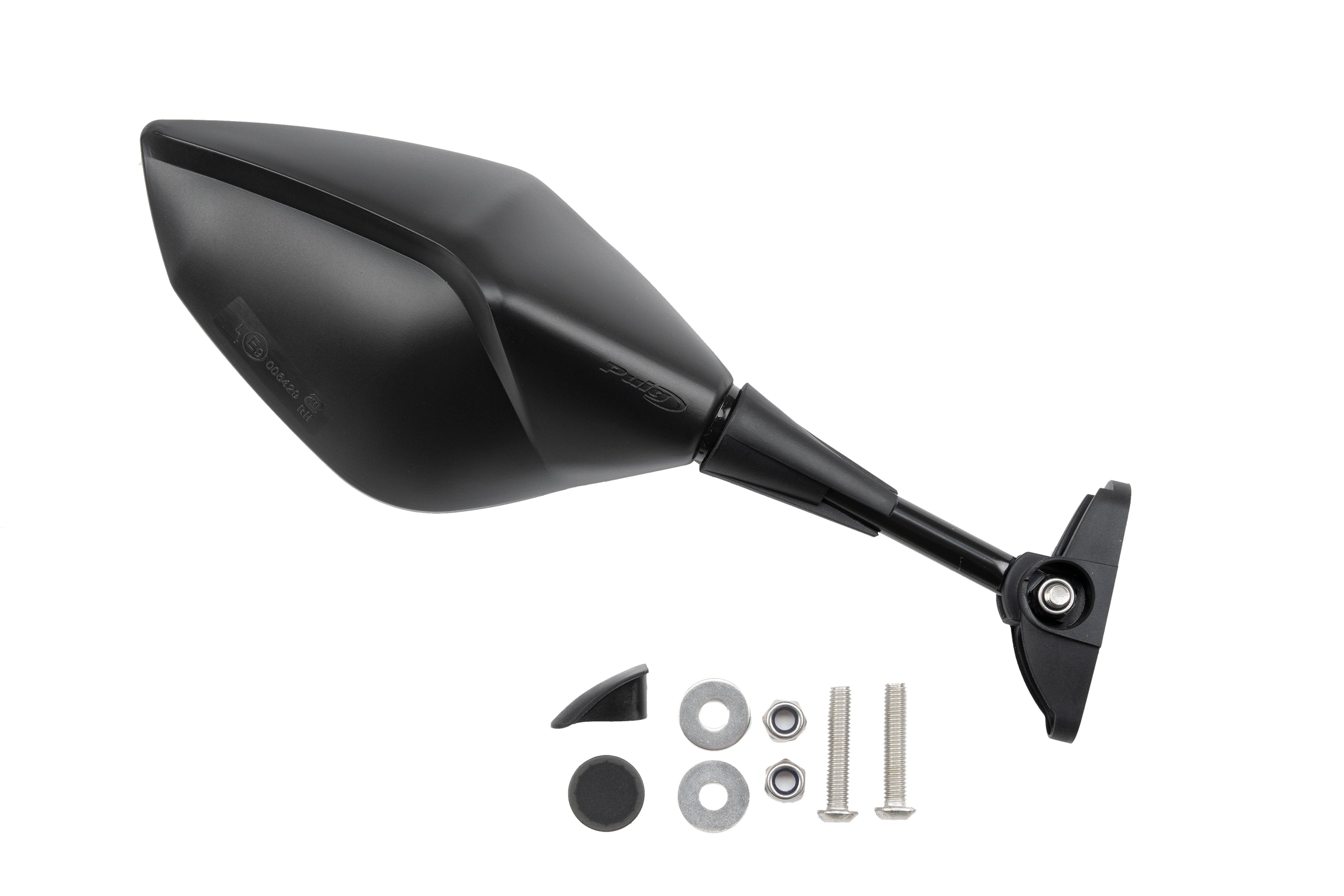 Puig Z3 Mirror Right - Fairing Fitment - Straight Arm | Black - Pyramid Motorcycle Accessories