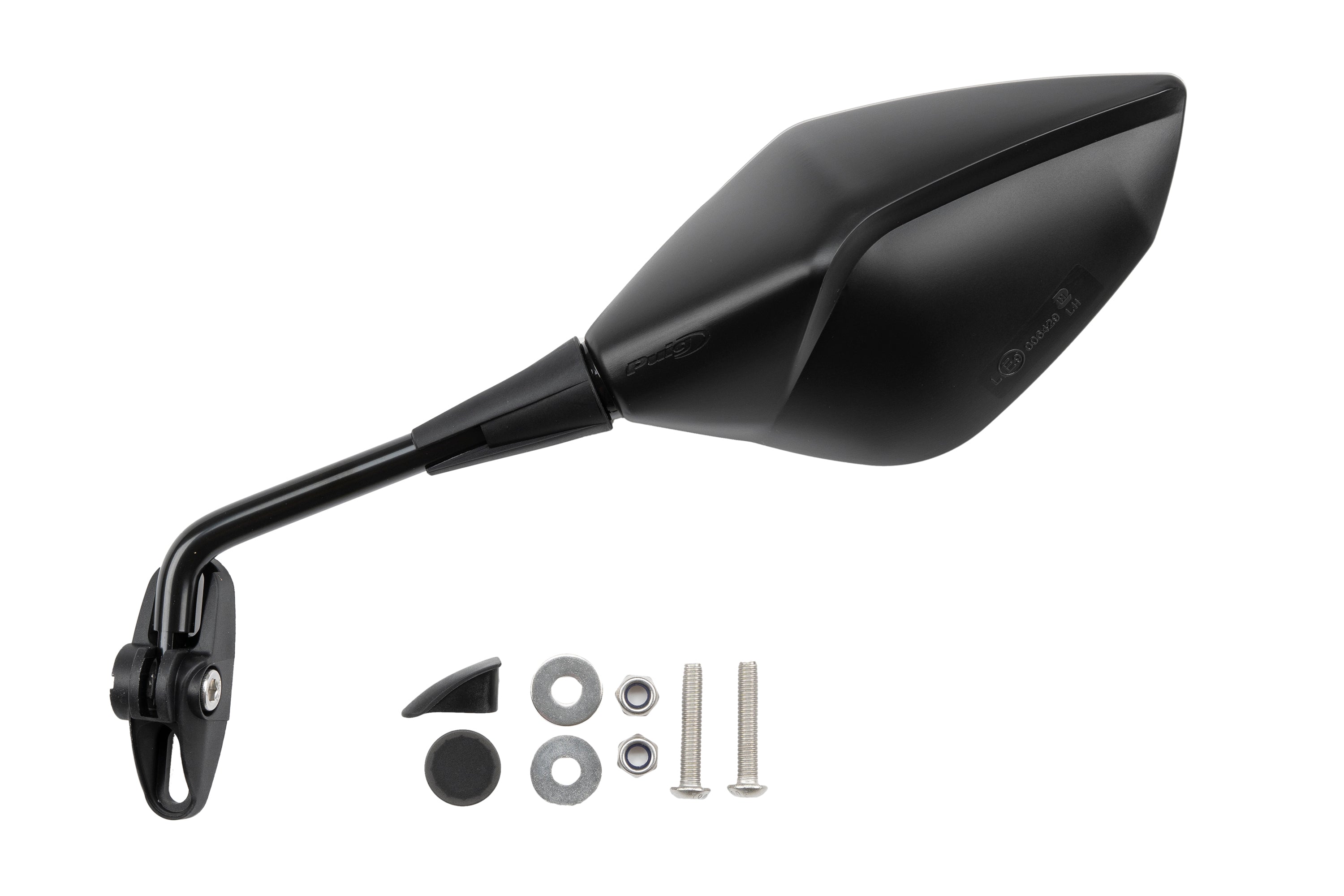 Puig Z3 Mirror Left - Fairing Fitment - 70 Degree Angled Arm | Black - Pyramid Motorcycle Accessories