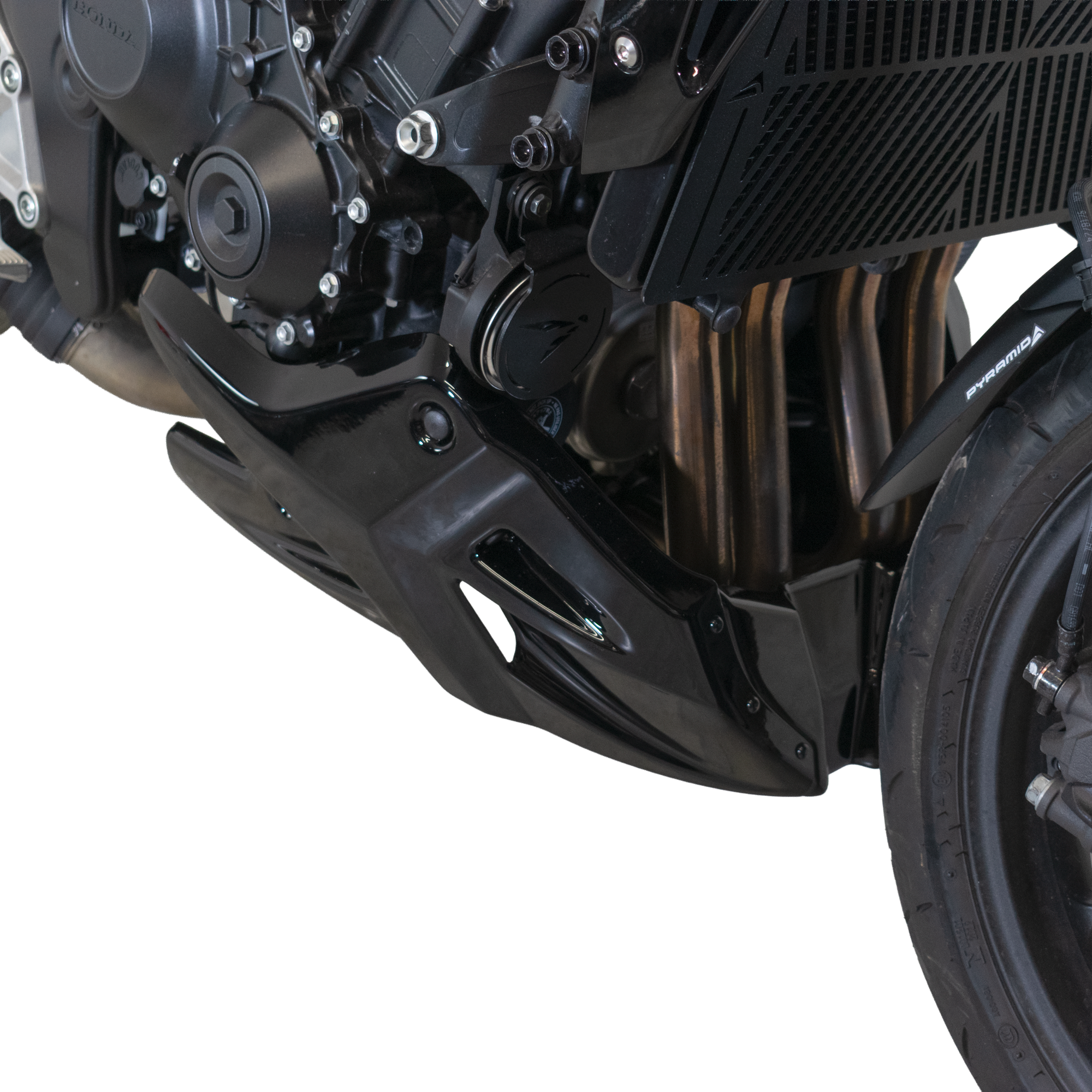 Pyramid Belly Pan | Graphite Black | Honda CB1000 Hornet inc SP 2025>Current - Pyramid Motorcycle Accessories