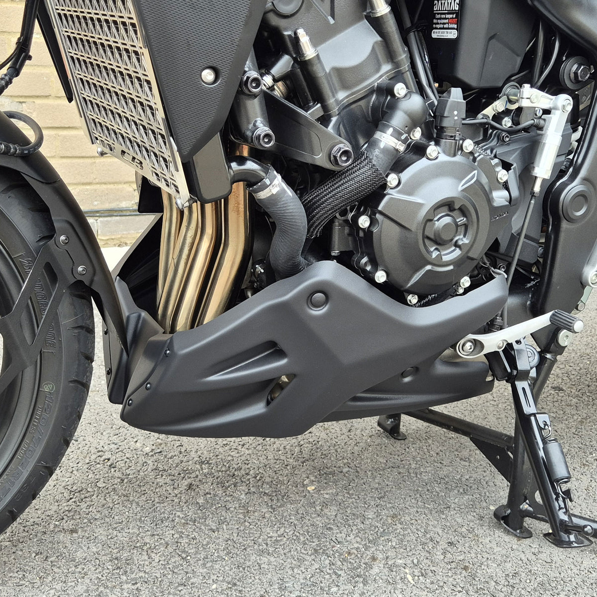 Pyramid Belly Pan | Matte Black | Honda CB1000GT 2026>Current - Pyramid Motorcycle Accessories