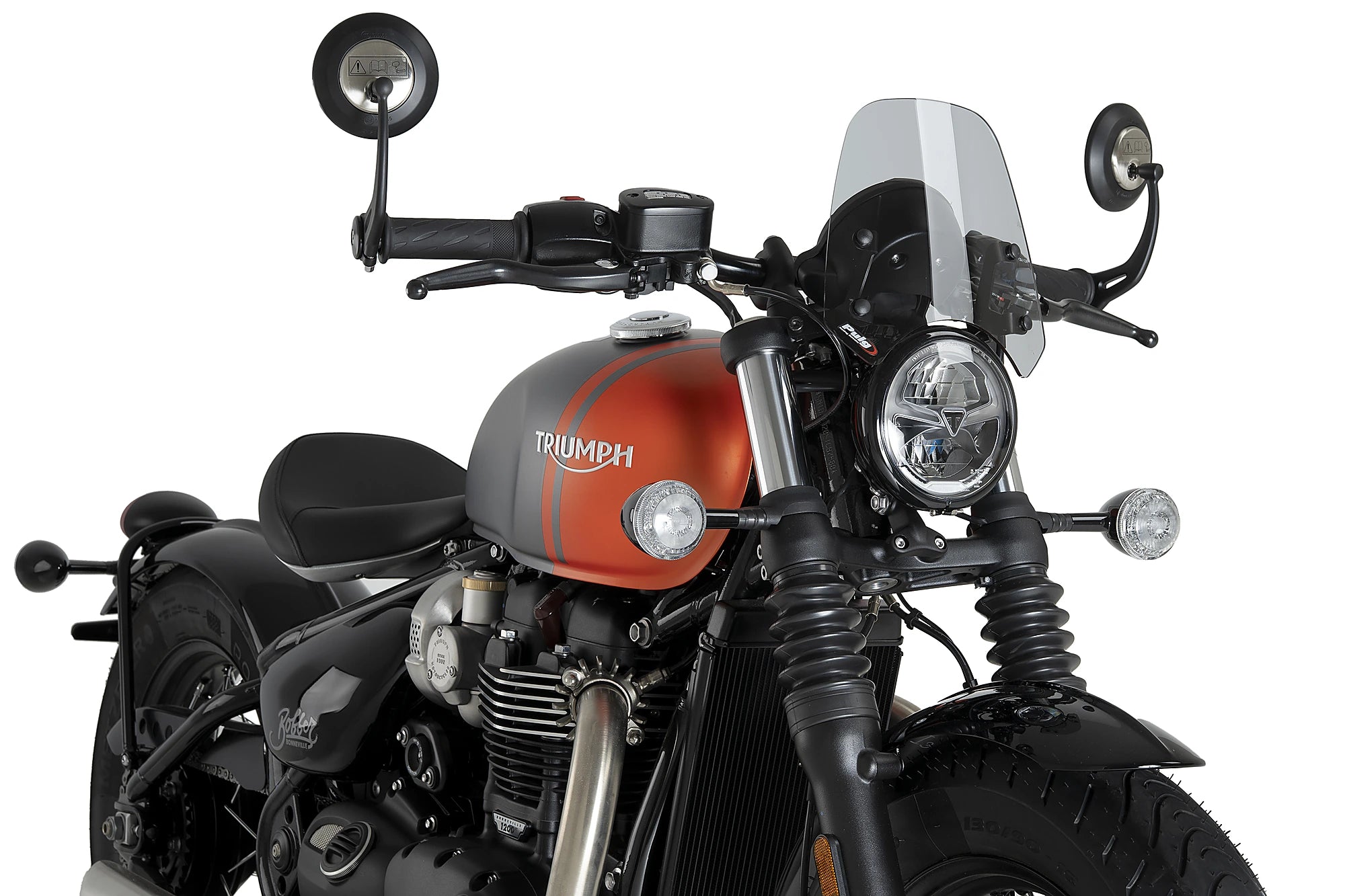 Puig Sport Screen | Light Smoke | Triumph Bonneville Bobber/Bobber Black - Pyramid Motorcycle Accessories