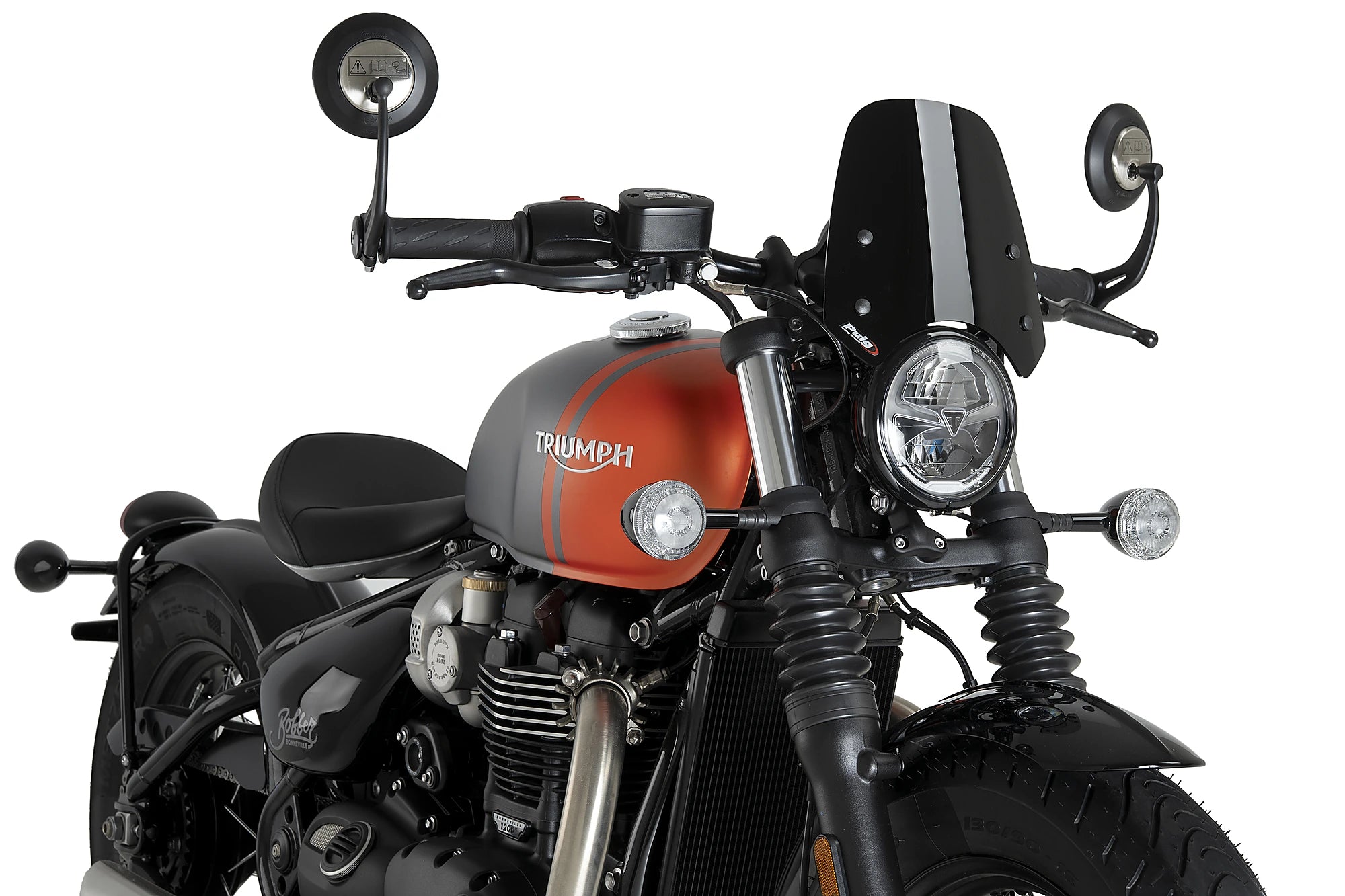 Puig Sport Screen | Black (Opaque) | Triumph Bonneville Bobber/Bobber Black - Pyramid Motorcycle Accessories