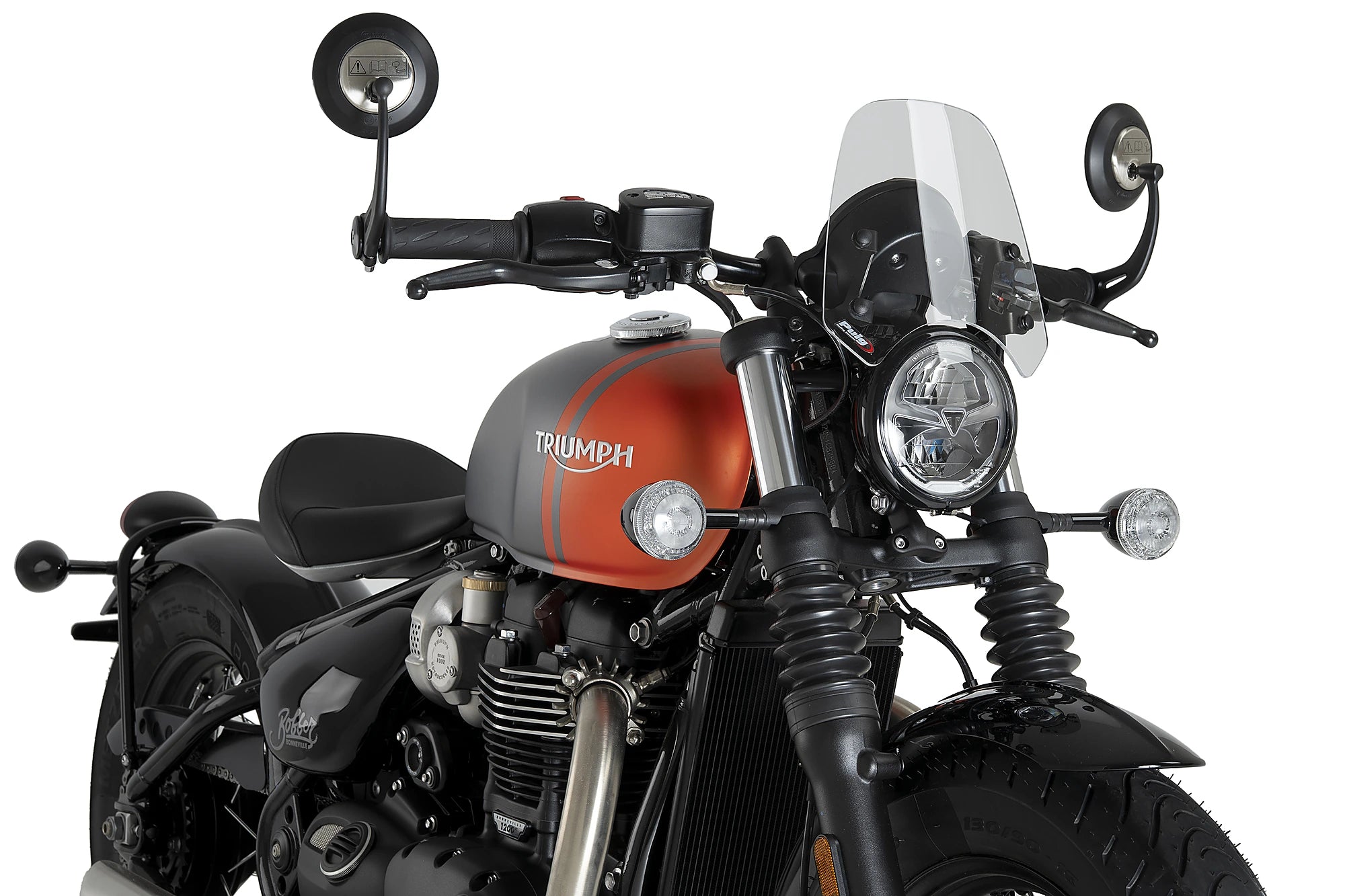 Puig Sport Screen | Clear | Triumph Bonneville Bobber/Bobber Black - Pyramid Motorcycle Accessories