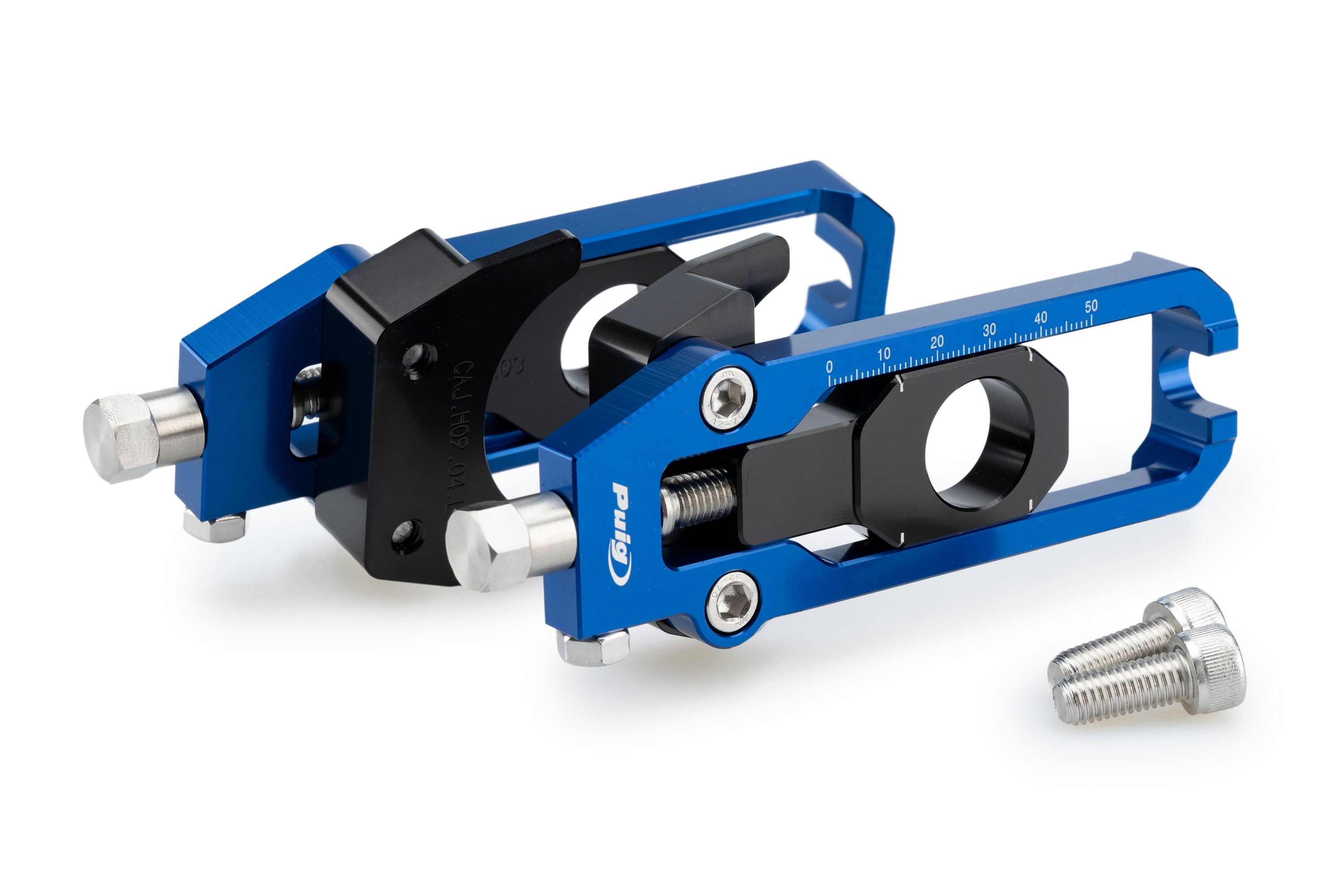 Puig Aluminium Chain Tensioner | Blue | Honda CB650R/CBR650R 2019>Current - Pyramid Motorcycle Accessories