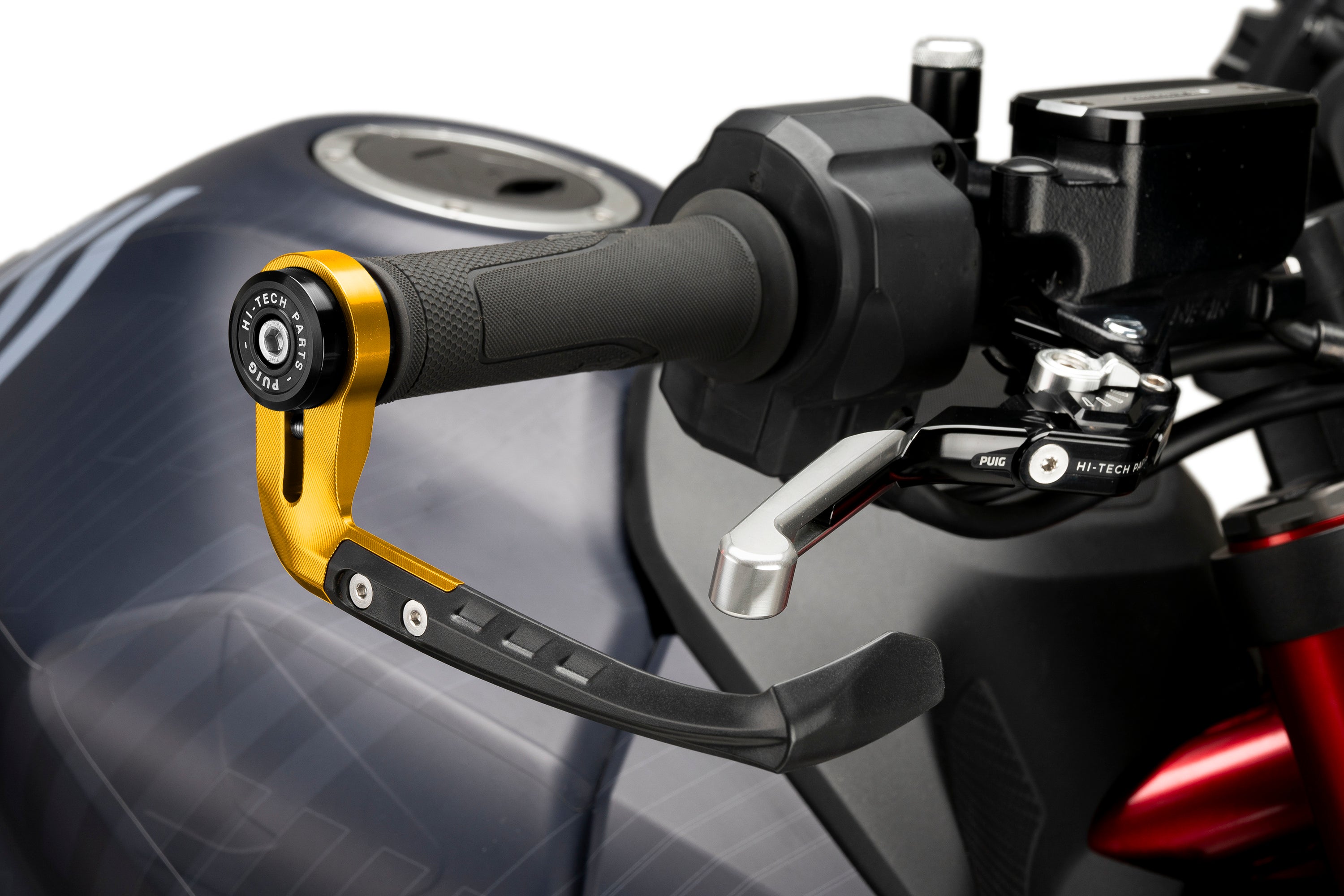 Puig Raw Brake Lever Protector | Gold - Pyramid Motorcycle Accessories