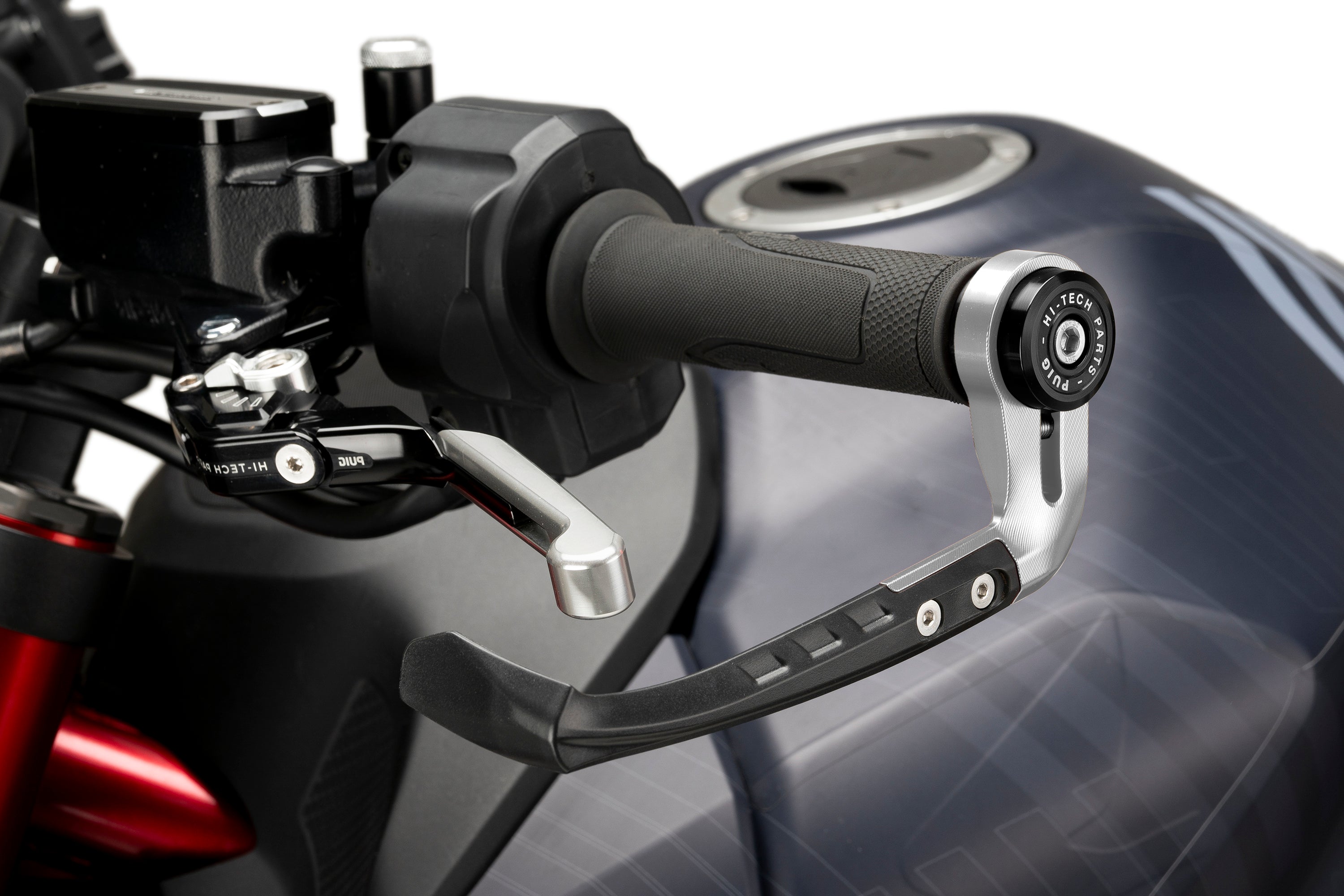Puig Raw Clutch Lever Protector | Silver - Pyramid Motorcycle Accessories