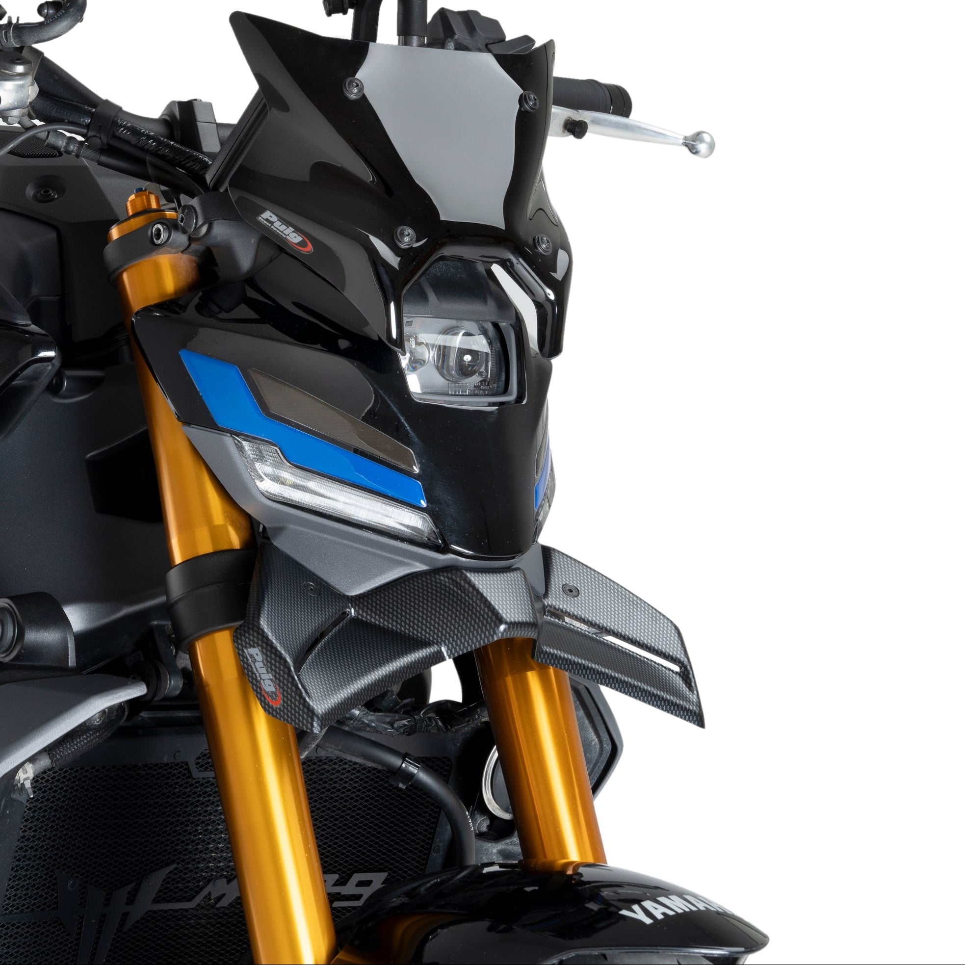 Puig Front Downforce Wings | Carbon Look | Yamaha MT-09/SP 2024>Current - Pyramid Motorcycle Accessories