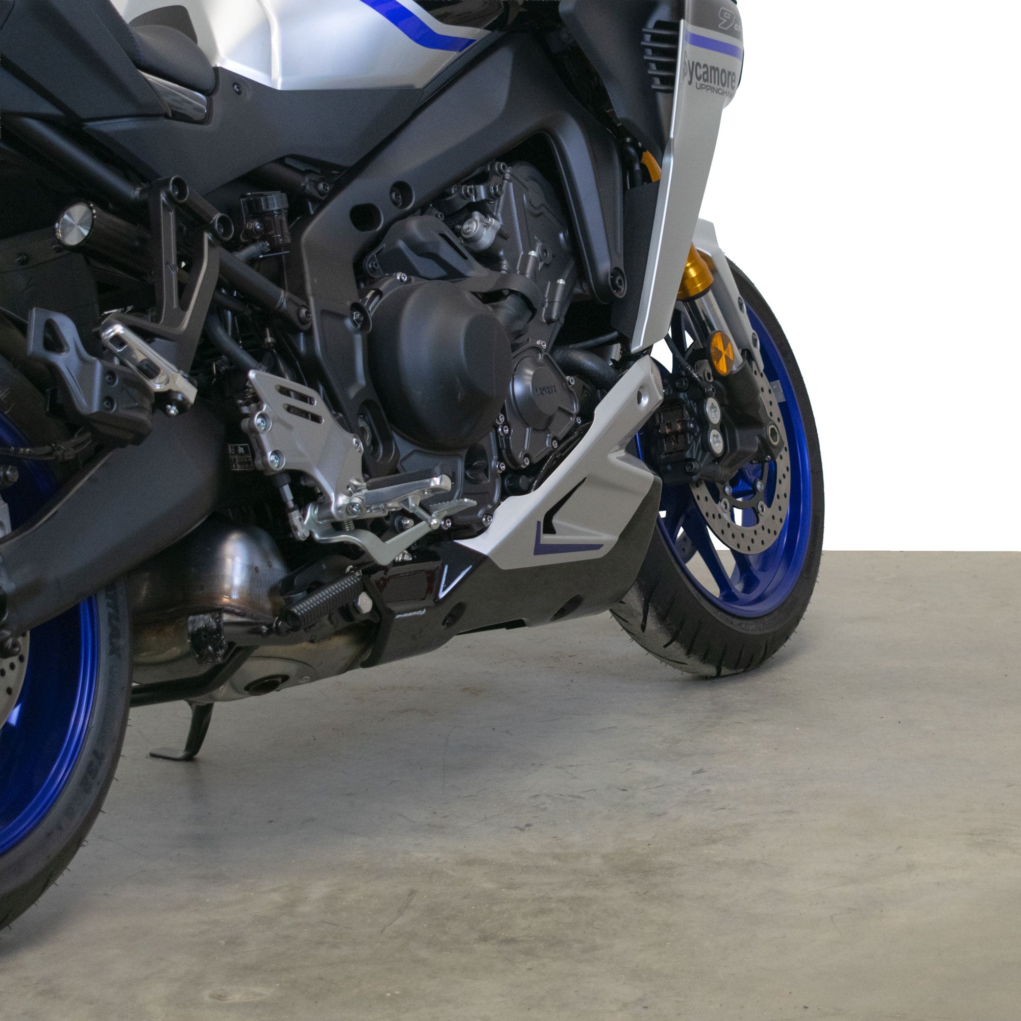 Pyramid Belly Pan | Icon Performance Colours | Yamaha Tracer 9 2024>Current - Pyramid Motorcycle Accessories