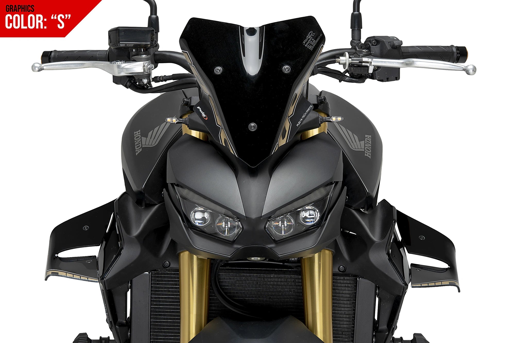 Puig D12 Side Downforce Wings | Graphics | Honda CB1000 Hornet inc. SP 2025>Current - Pyramid Motorcycle Accessories