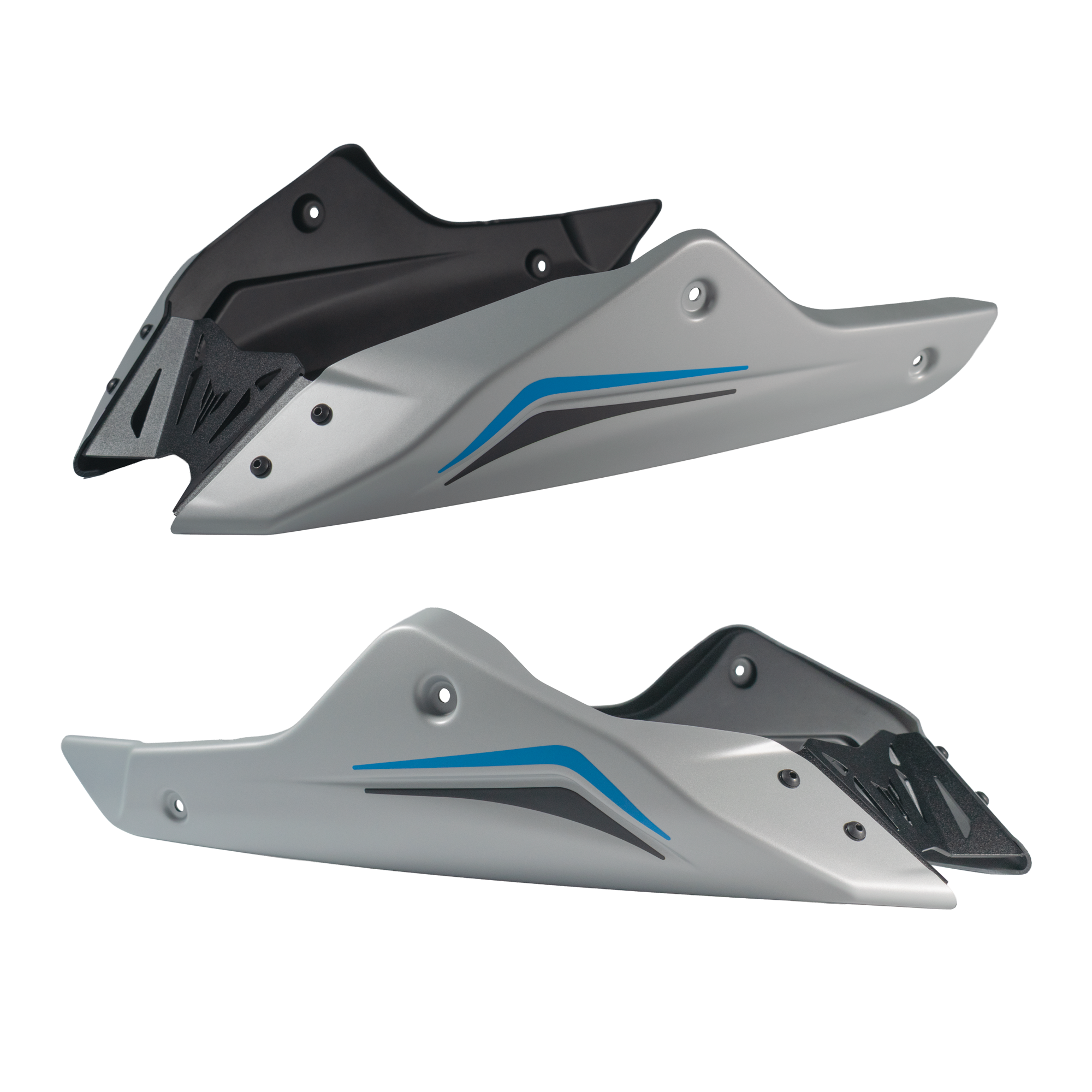 Pyramid Belly Pan | Ice Storm | Yamaha MT-07 2021>Current - Pyramid Motorcycle Accessories