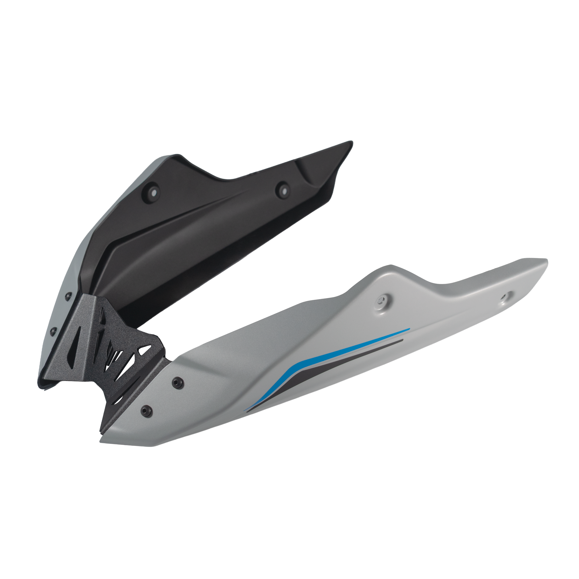 Pyramid Belly Pan | Ice Storm | Yamaha MT-07 2021>Current - Pyramid Motorcycle Accessories