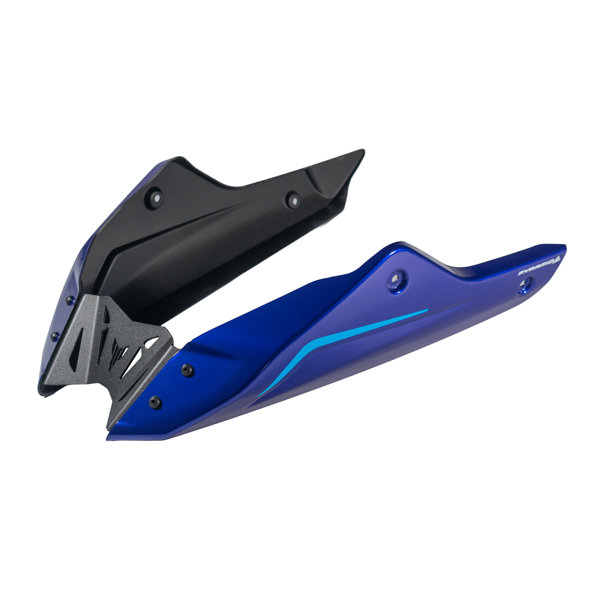 Pyramid Belly Pan | Yamaha Blue | Yamaha MT-07 2021>Current - Pyramid Motorcycle Accessories