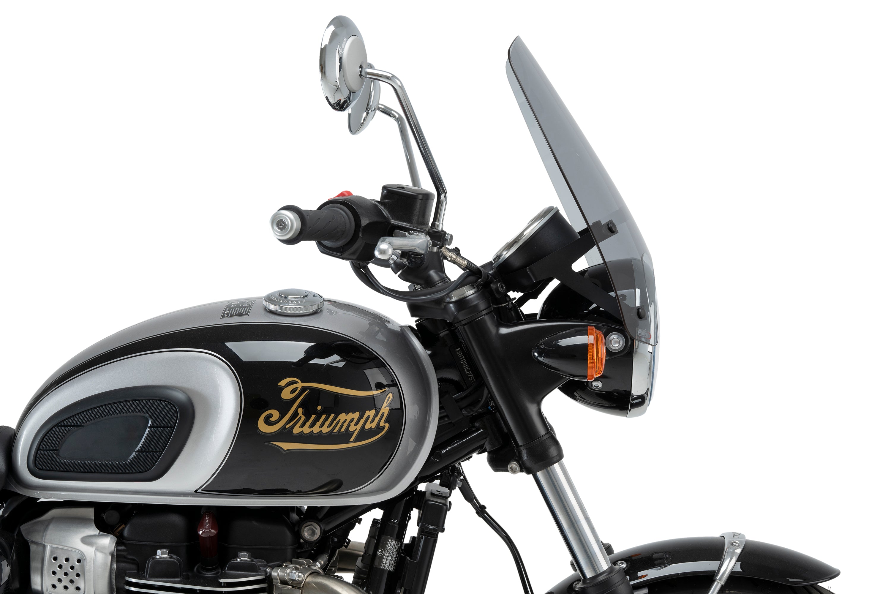 Puig Touring Screen | Light Smoke | Triumph Bonneville T100/T120 - Pyramid Motorcycle Accessories