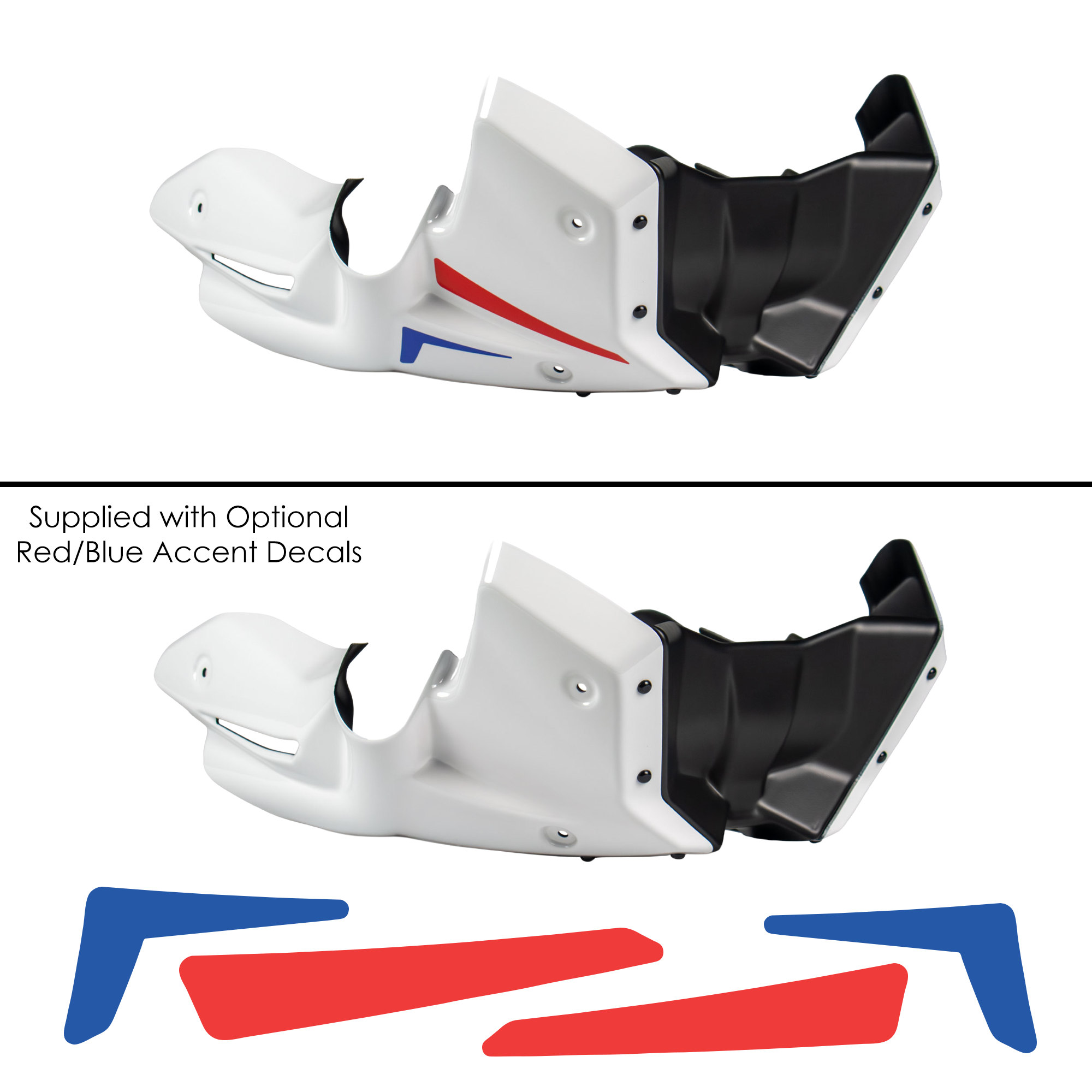 Pyramid Belly Pan | Light White | BMW R 1300 R 2025>Current - Pyramid Motorcycle Accessories