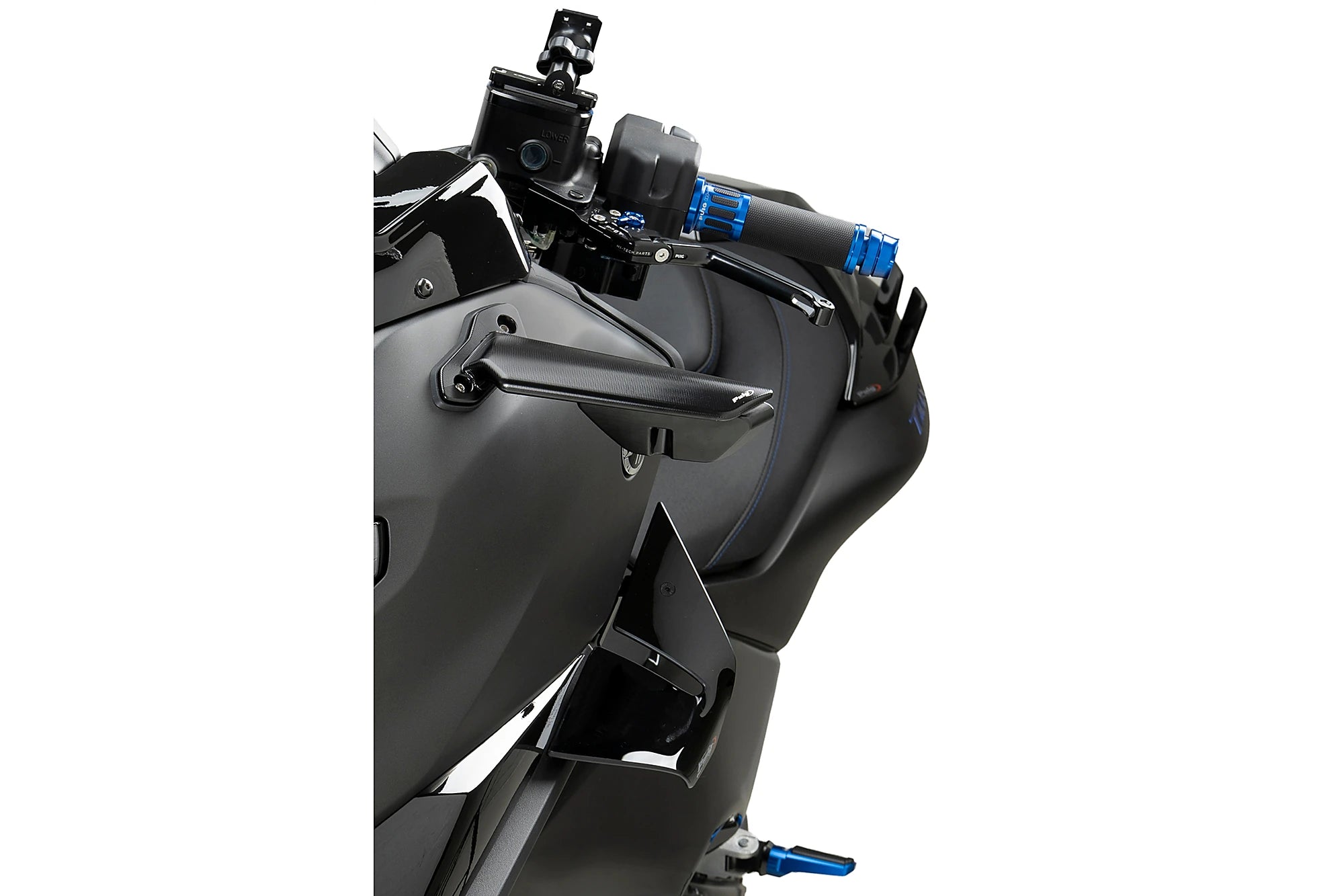 Puig Aileron Left Mirror | Black | Yamaha TMAX 560 2025>Current - Pyramid Motorcycle Accessories
