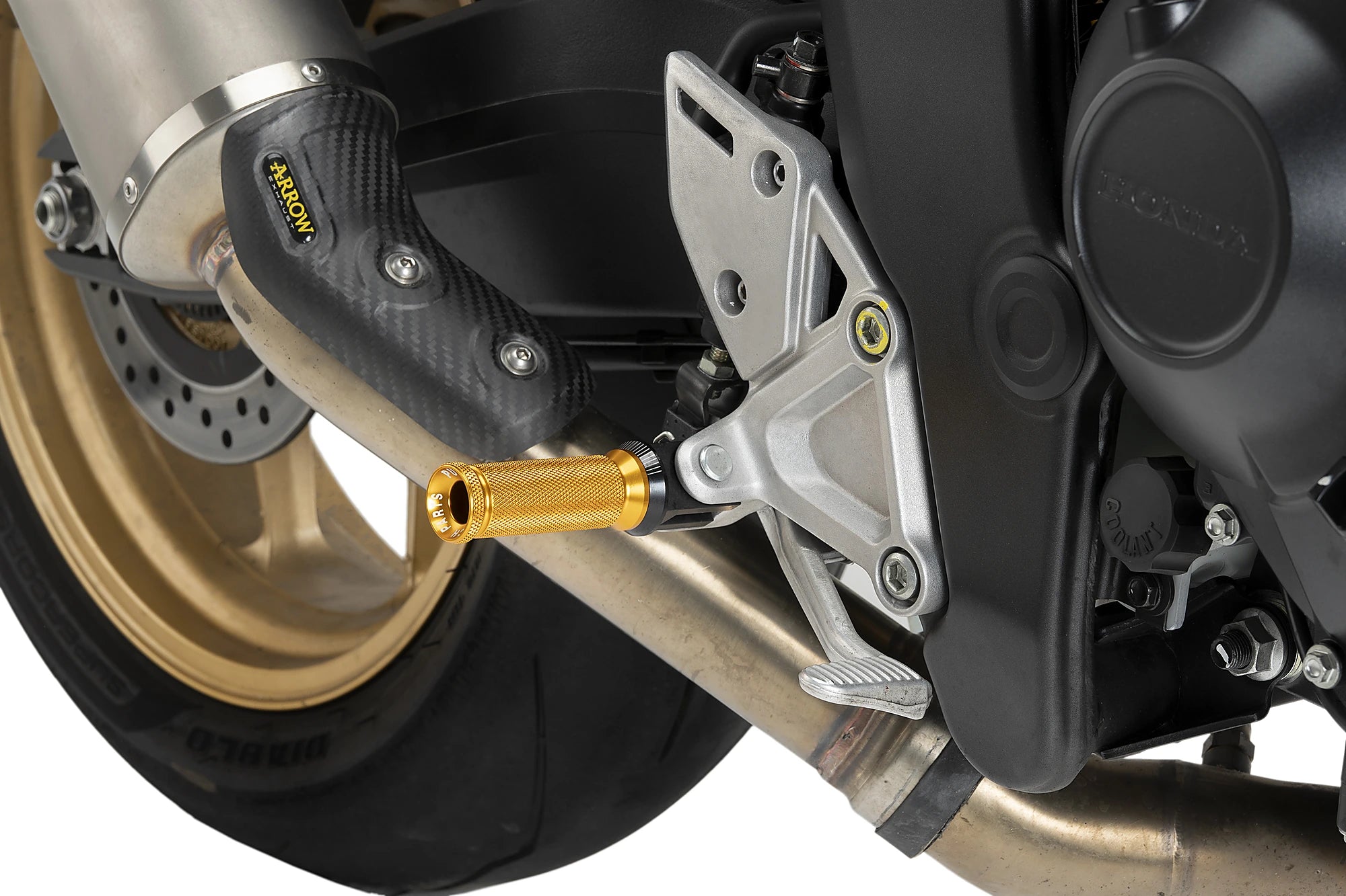 Puig Evolution Footpegs | Gold - Pyramid Motorcycle Accessories