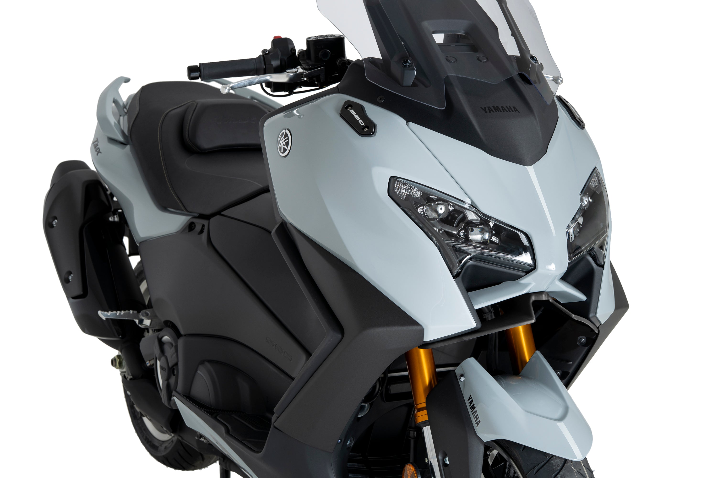Puig Naked Front Downforce Wings | Matte Black | Yamaha TMAX 560 incl. Tech MAX 2025>Current - Pyramid Motorcycle Accessories