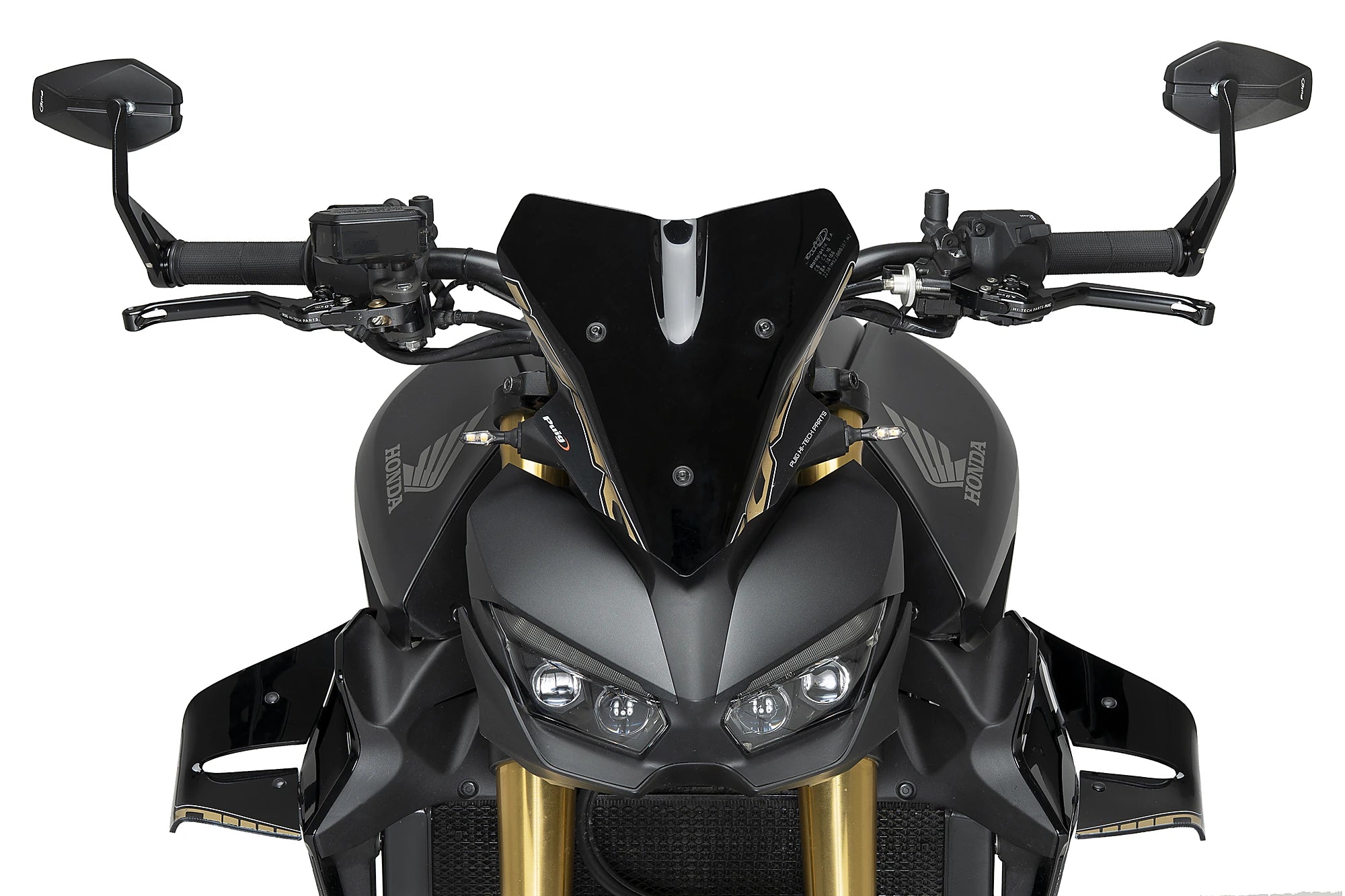Puig MP25 Bar End Mirror | Black - Pyramid Motorcycle Accessories