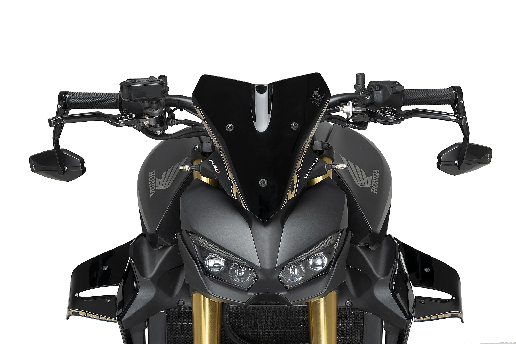 Puig MP25 Bar End Mirror | Black - Pyramid Motorcycle Accessories