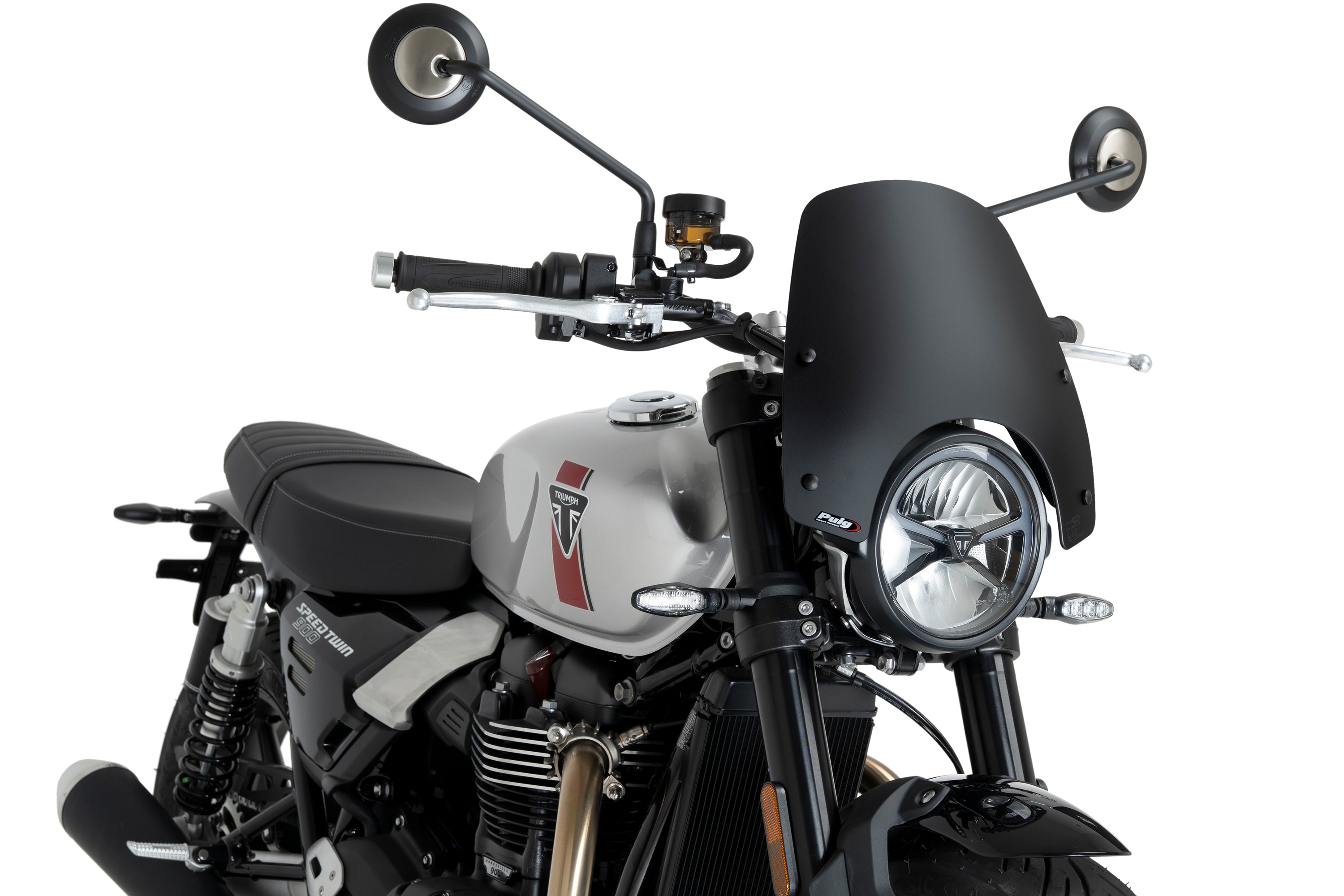 Puig Sport Screen | Matte Black | Triumph Speed Twin 900 / 1200 / 1200 RS - Pyramid Motorcycle Accessories