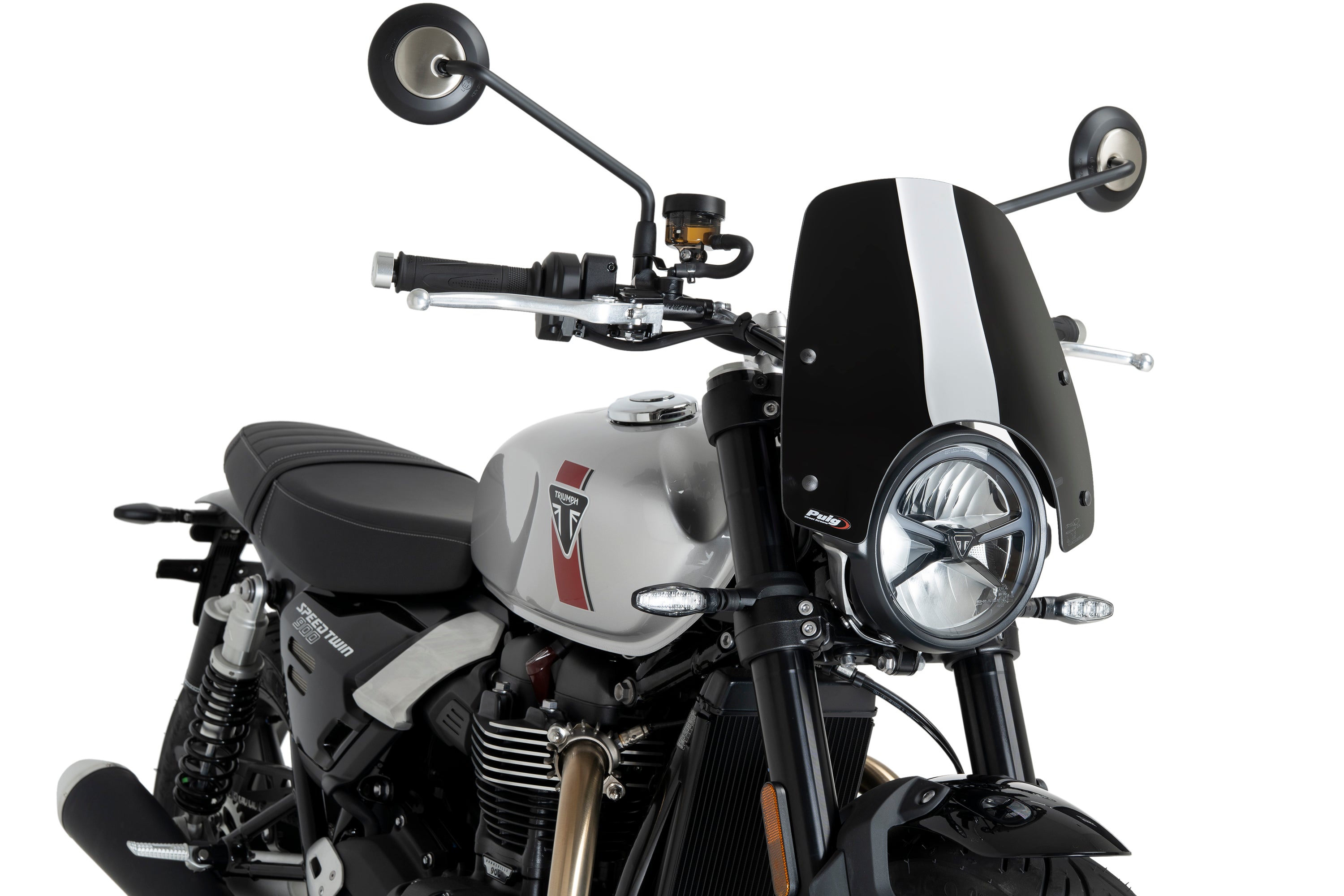 Puig Sport Screen | Black (Opaque) | Triumph Speed Twin 900 / 1200 / 1200 RS - Pyramid Motorcycle Accessories