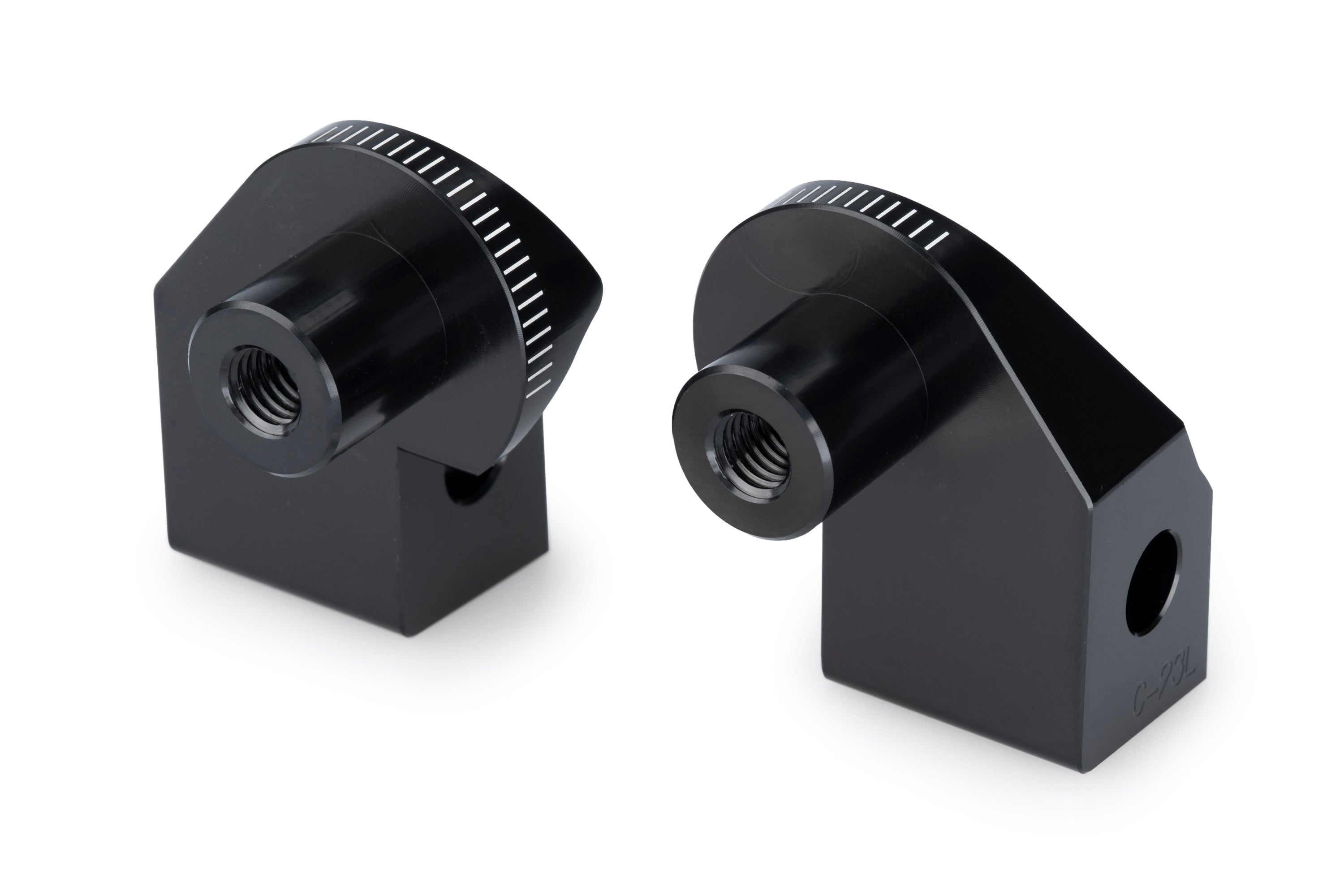 Puig Rider Footpeg Adaptor | Black | Zontes ZT703-F 2024>Current - Pyramid Motorcycle Accessories