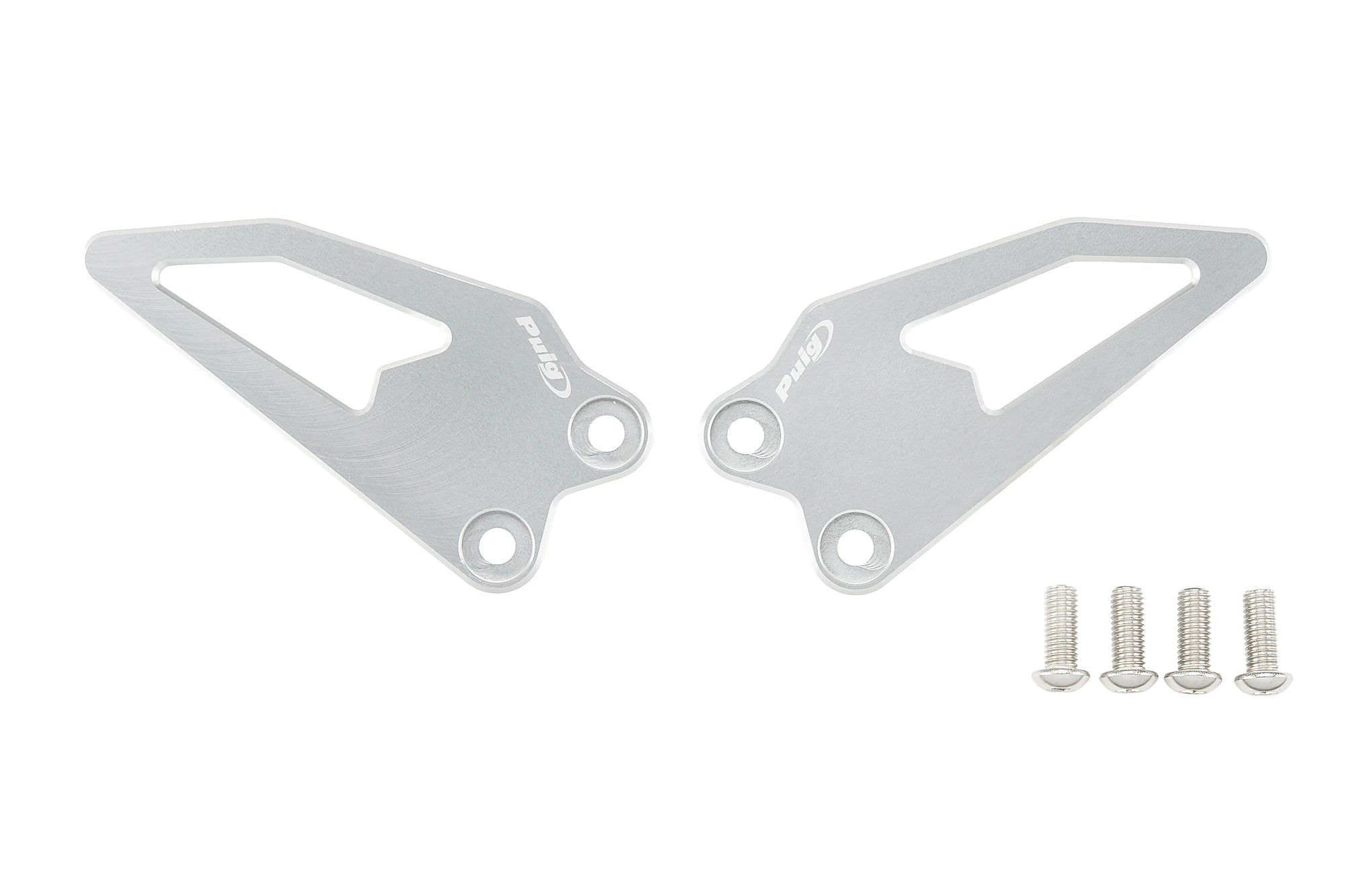 Puig Heel Plates | Silver | Yamaha R9 2025>Current - Pyramid Motorcycle Accessories