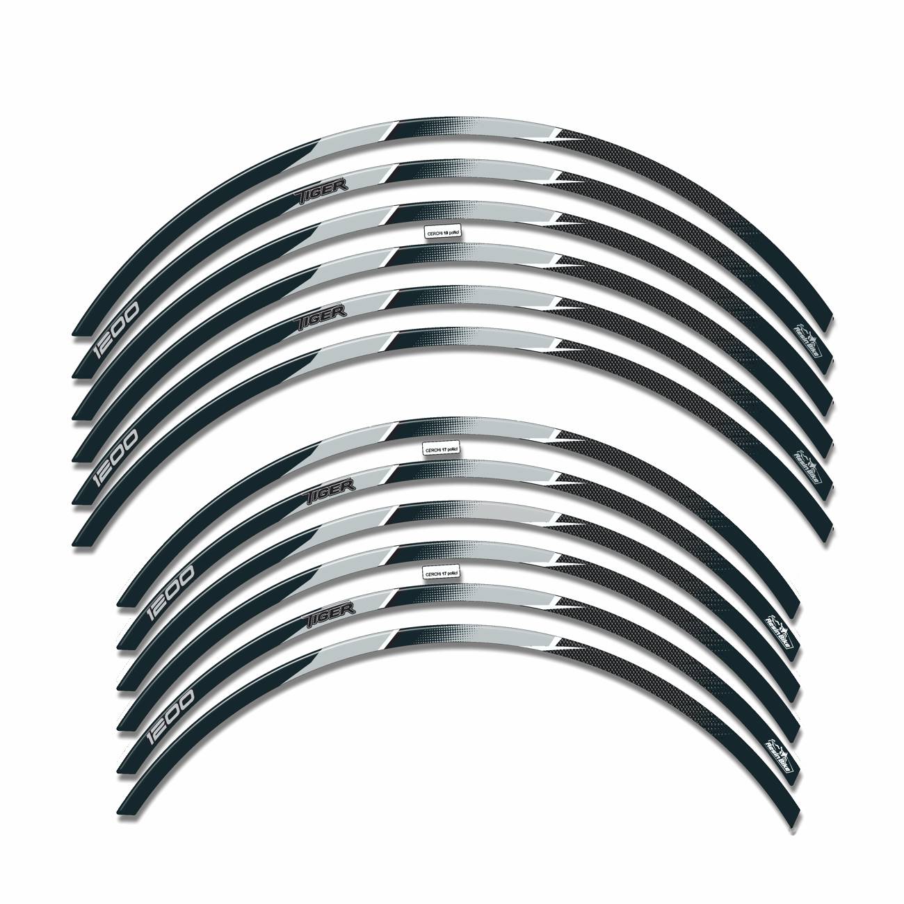 Resin Bike 3D Motorcycle Stickers - Wheels| Triumph Tiger 1200 2018>2020 - Pyramid Motorcycle Accessories