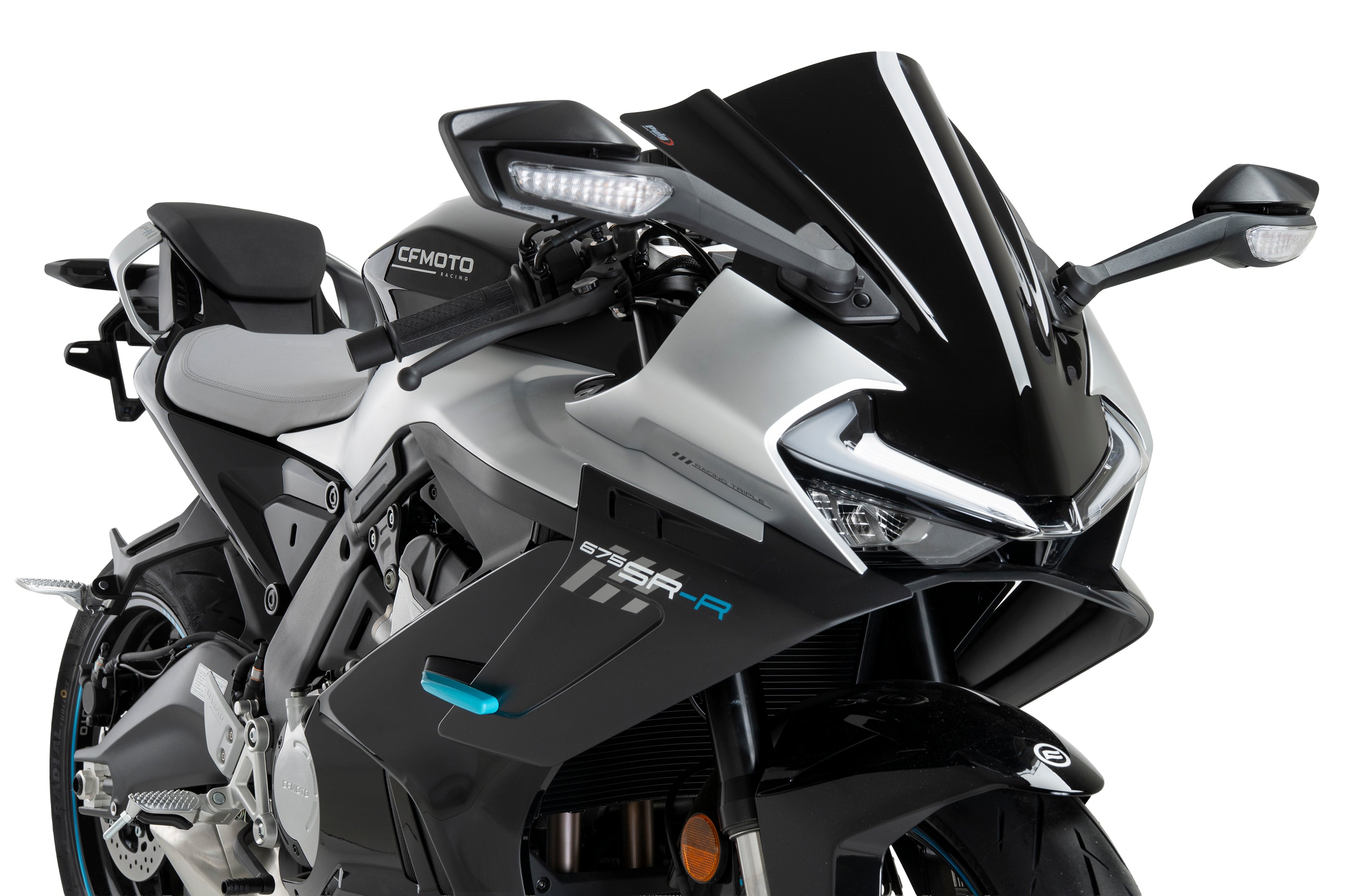 Puig Z-Racing Screen | Black (Opaque) | CFMoto 675SR-R 2025>Current - Pyramid Motorcycle Accessories